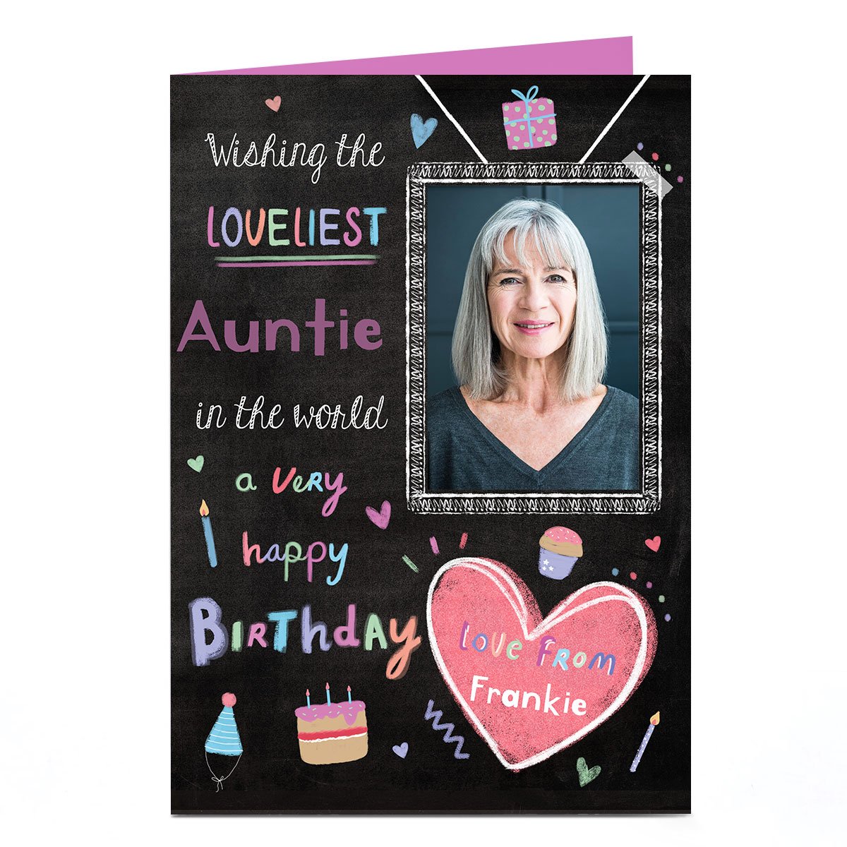 Photo Birthday Card - Loveliest Auntie In The World 