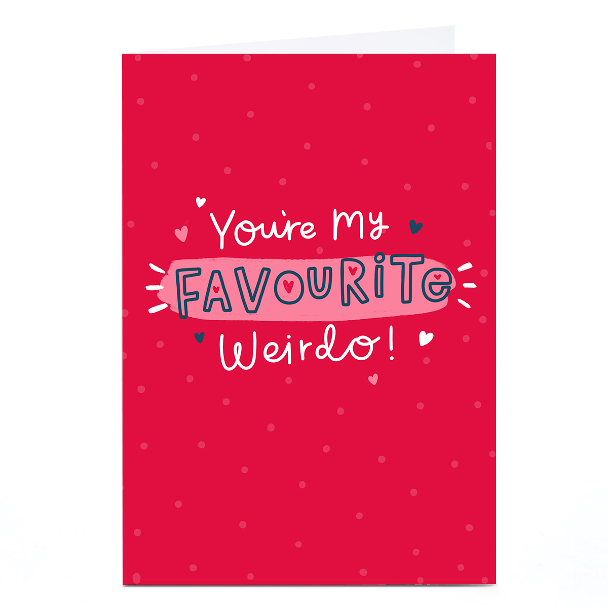 Personalised Jess Moorhouse Valentine's Day Card - Favourite Weirdo