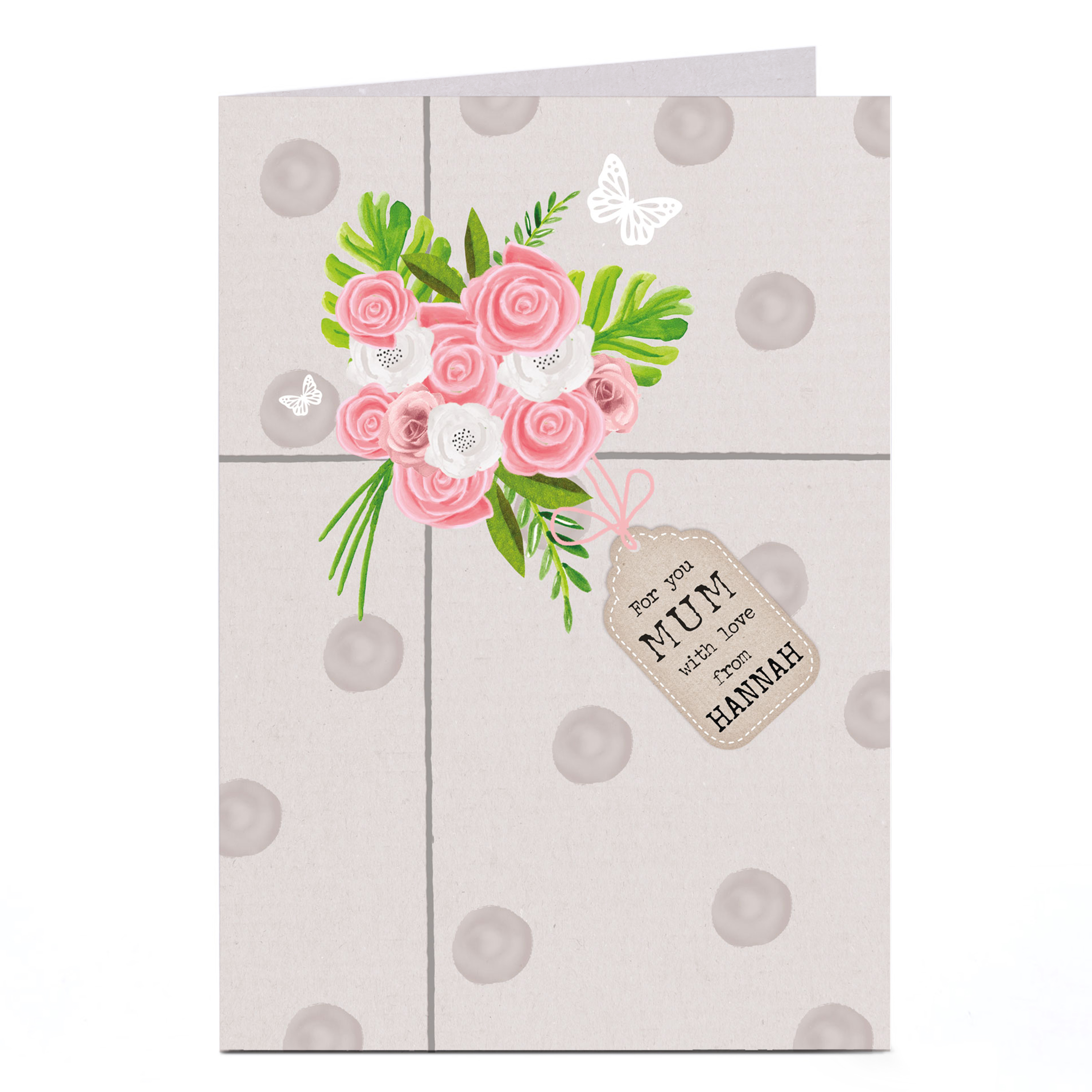 Personalised Card - Mum, Floral Gift