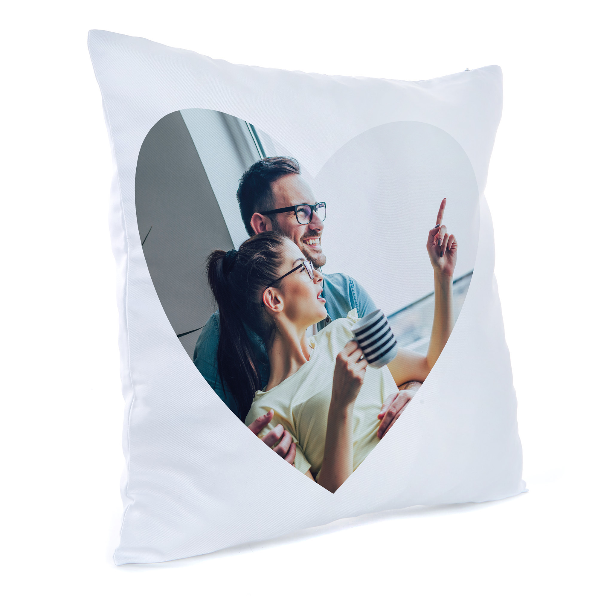 Personalised Photo Cushion - Large Love Heart