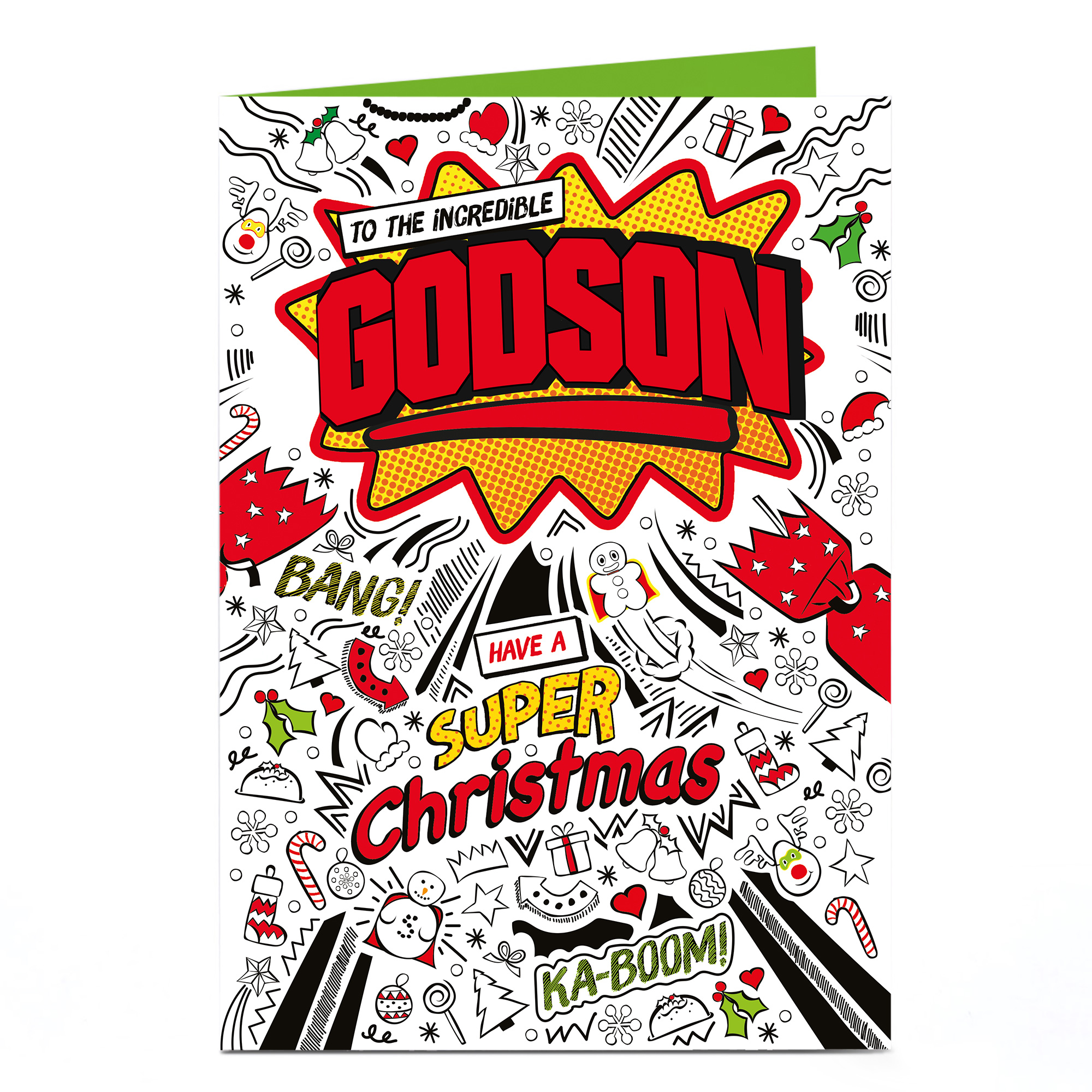 Christmas Personalised Card - Super Christmas Godson