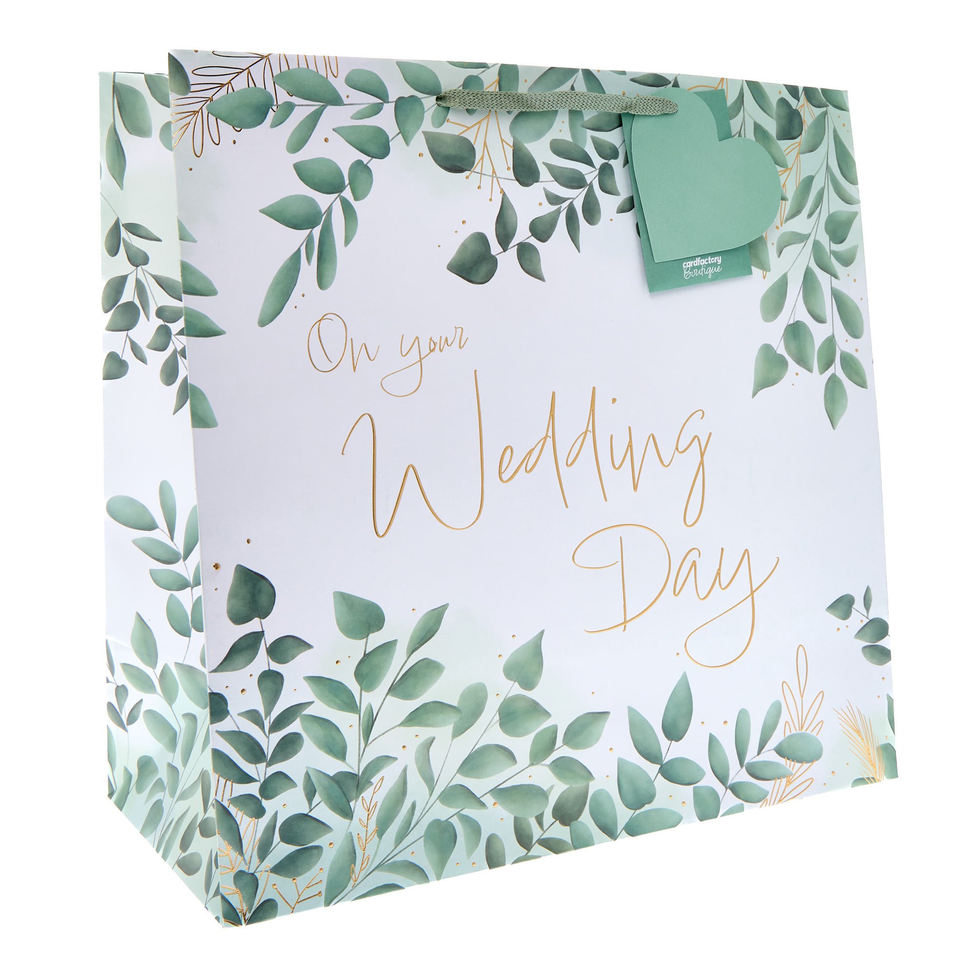 Wedding Foliage Giant Square Gift Bag With Tissue Paper