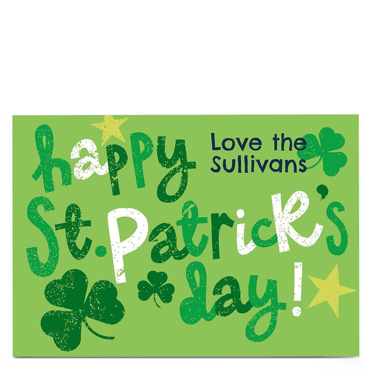 Personalised Bev Hopwood Saint Patrick's Day Card