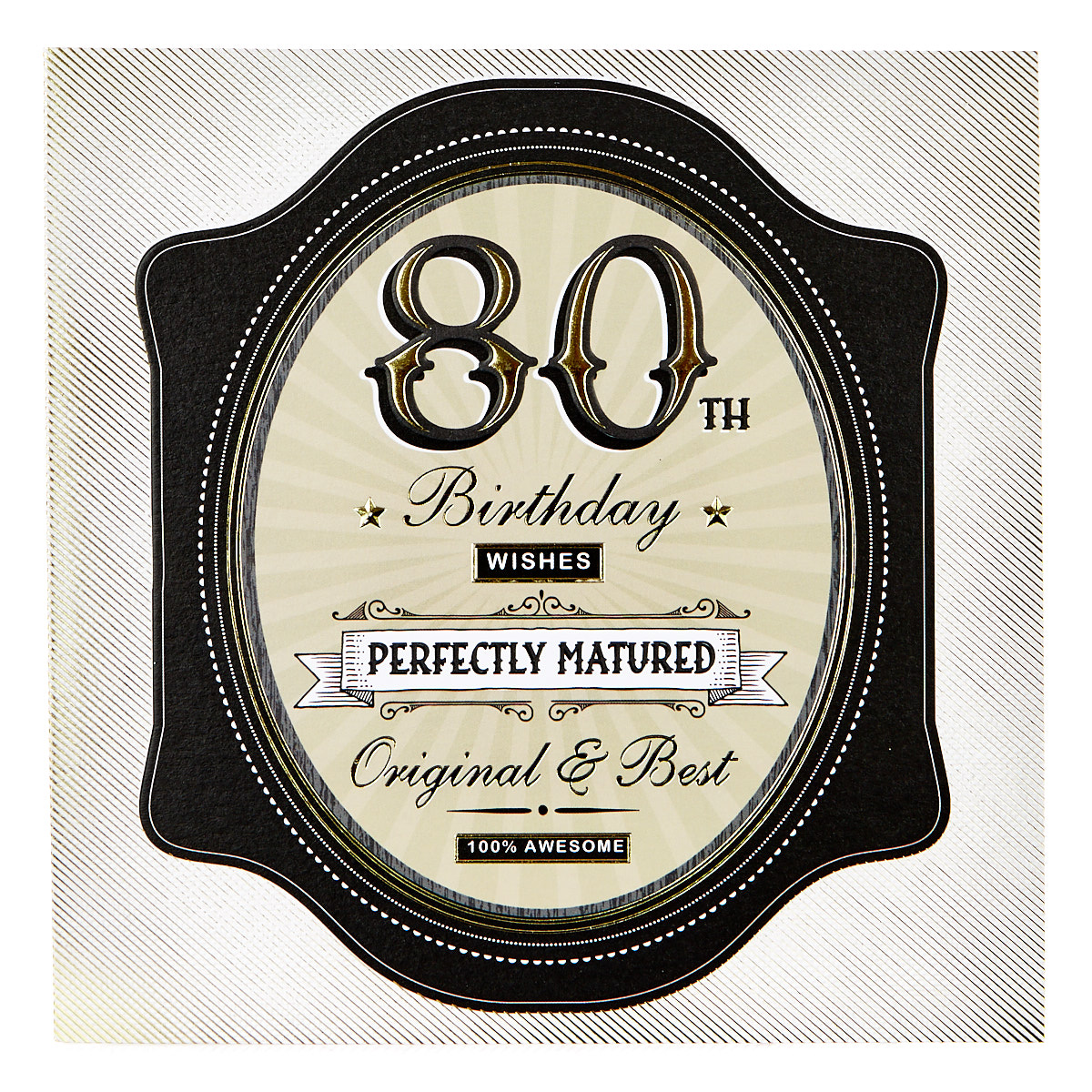 Platinum Collection 80th Birthday Card - Original & Best