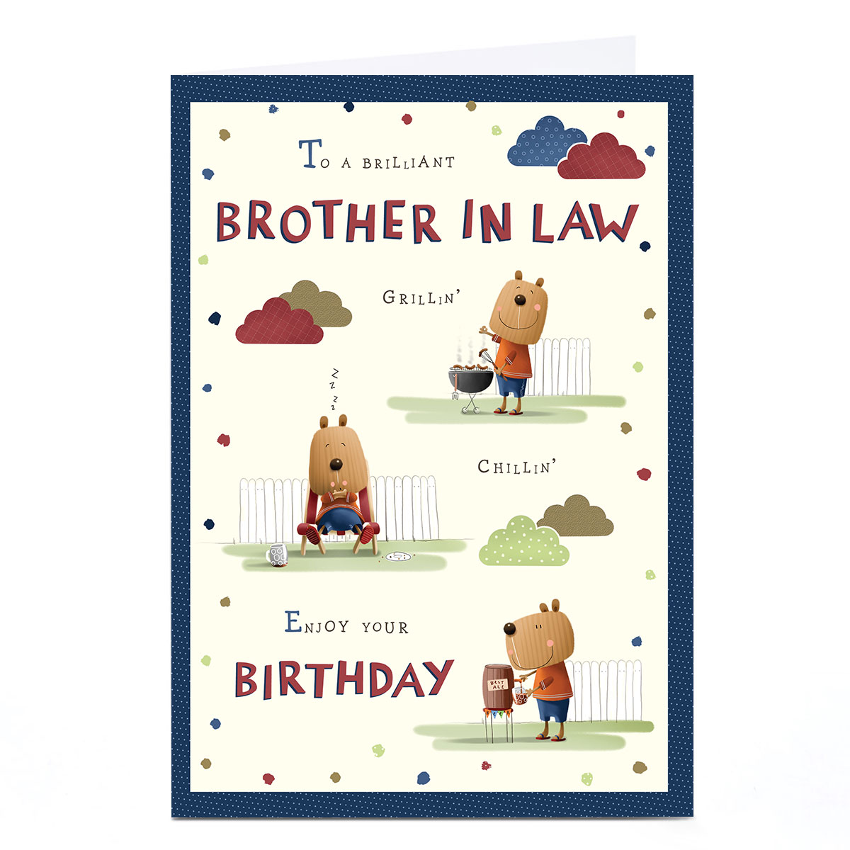 Birthday Card - Grillin and Chillin, Brother In Law