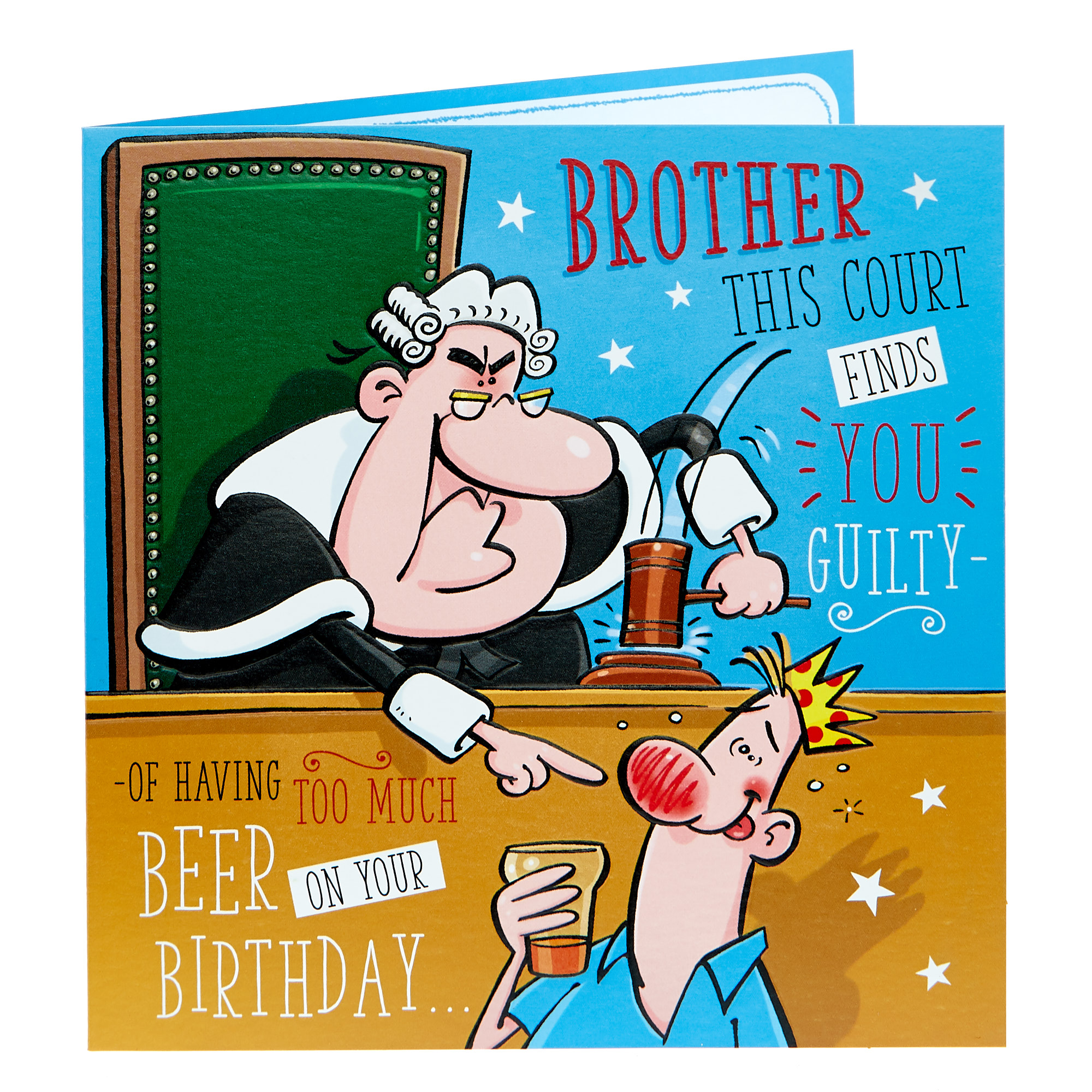 Birthday Card - Brother, Too Much Beer