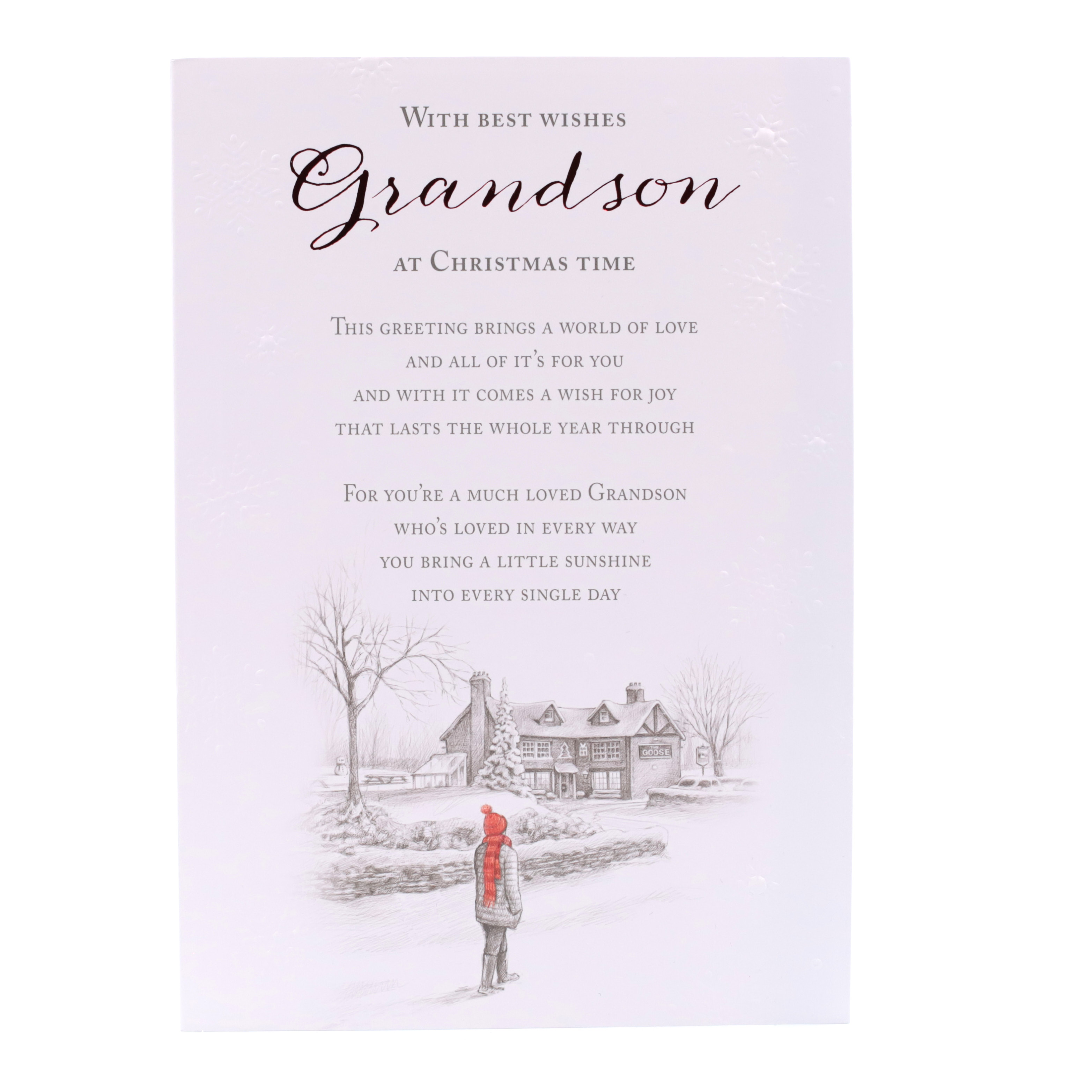 Christmas Card - Grandson, Traditional Verse