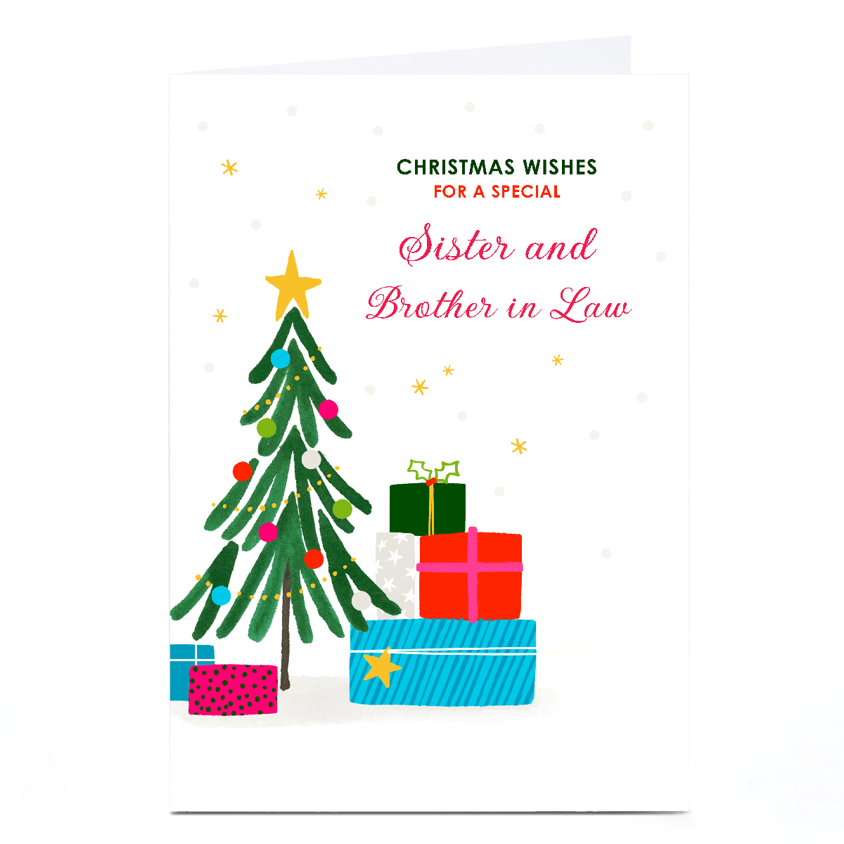 Personalised Christmas Card - Christmas Wishes