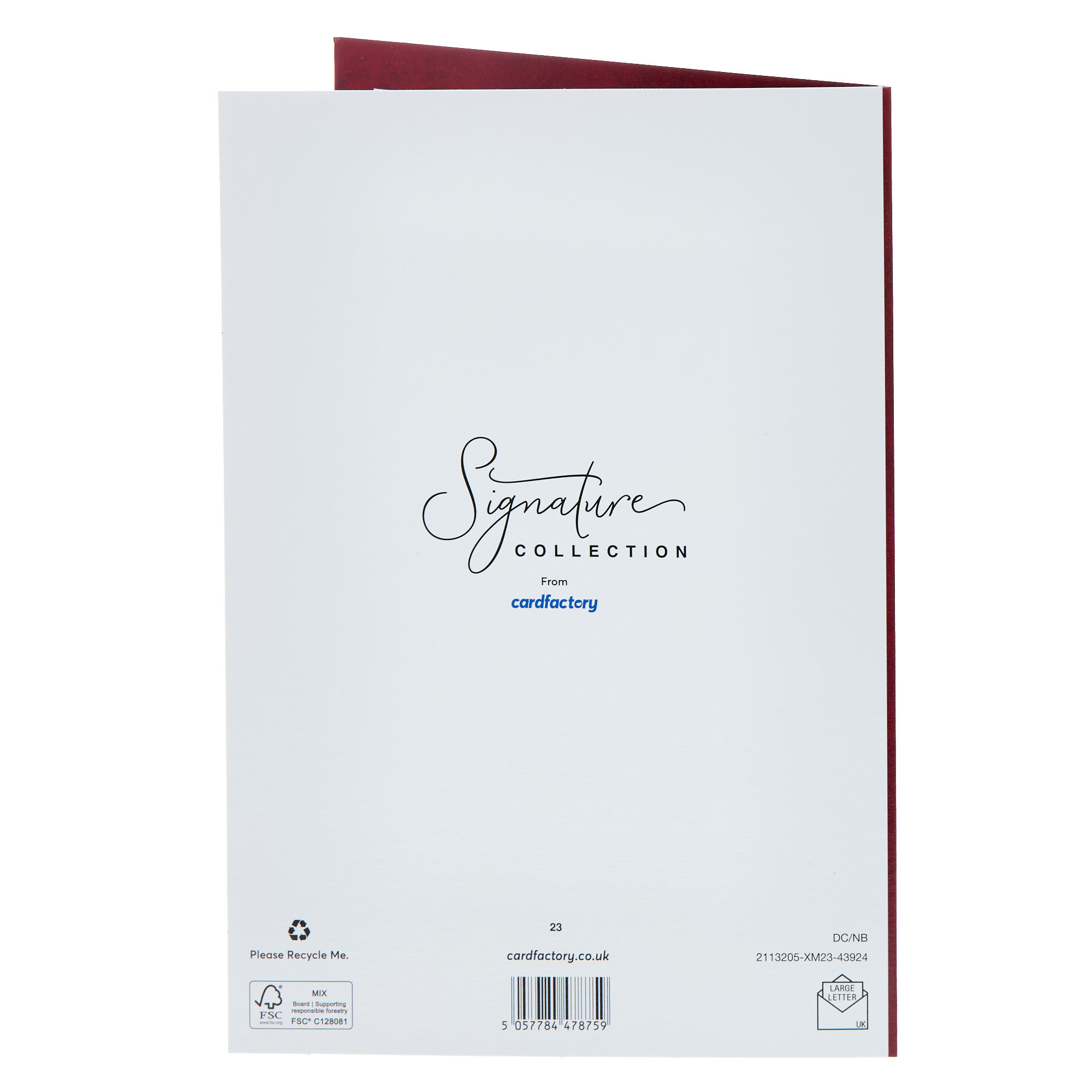 Nan & Grandad Red & Silver Snowflakes Christmas Card