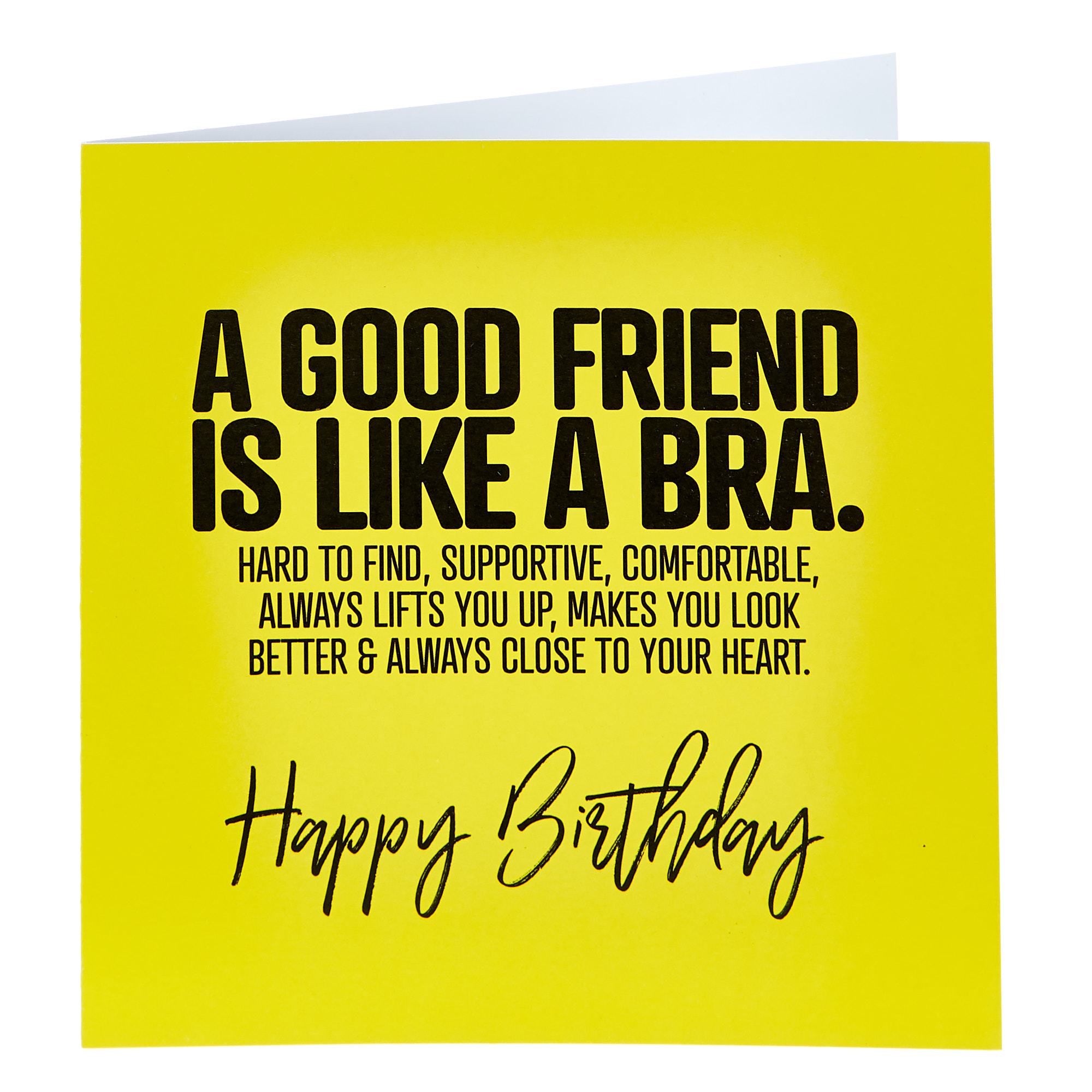 Punk Birthday Card - A Good Friend Is Like A Bra