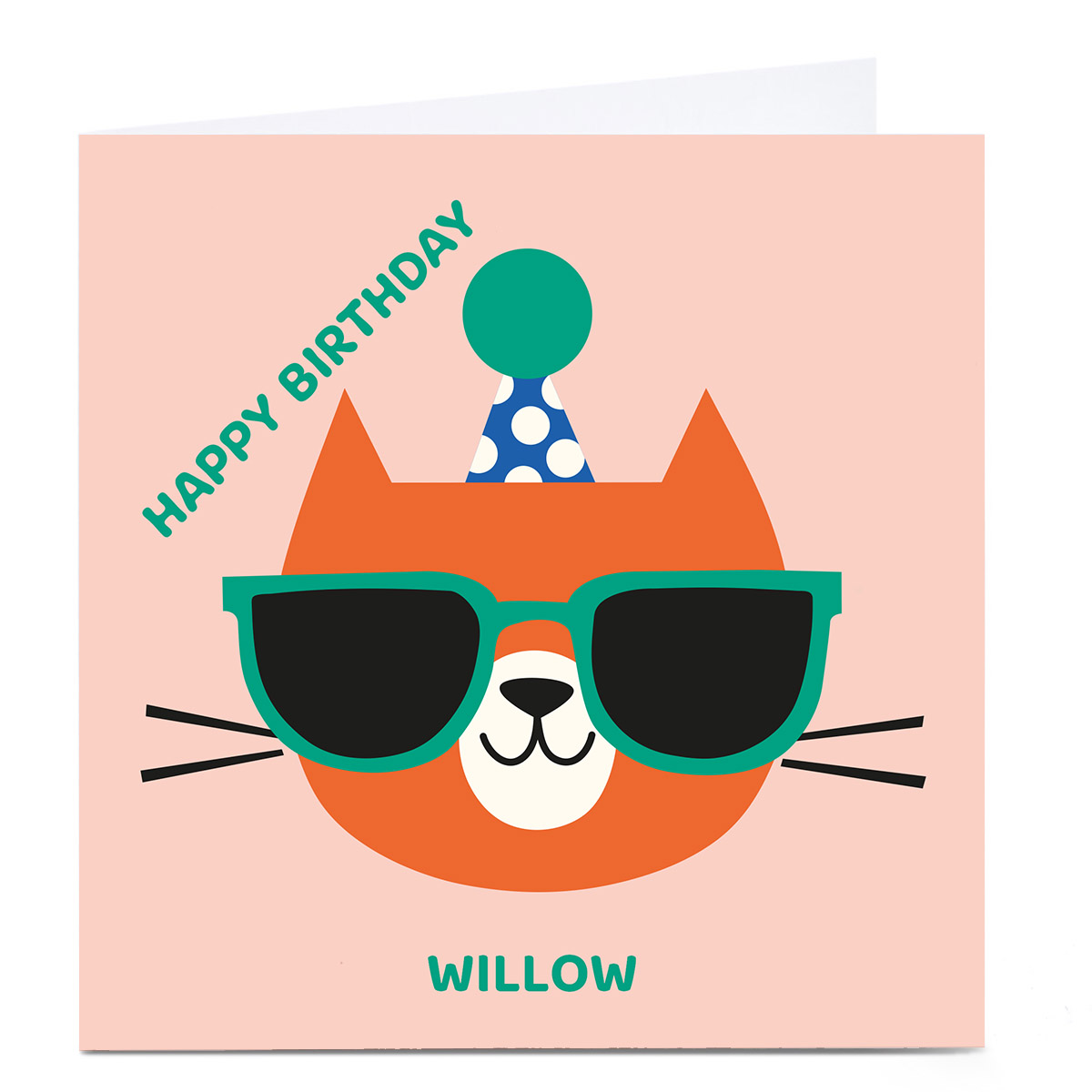 Personalised Cut Outs Birthday Card - Birthday Cat