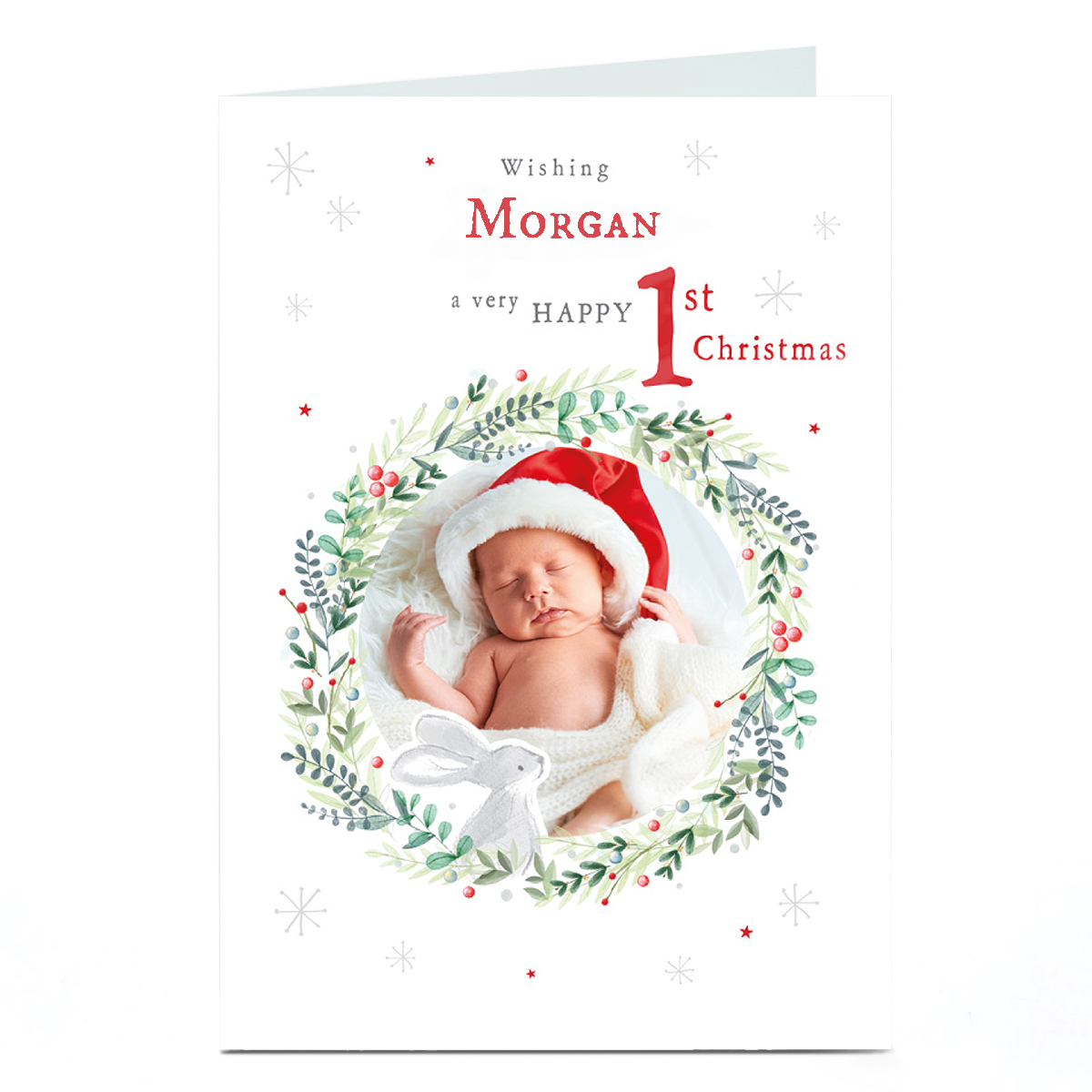 Personalised Christmas Photo Card - Happy 1st Christmas