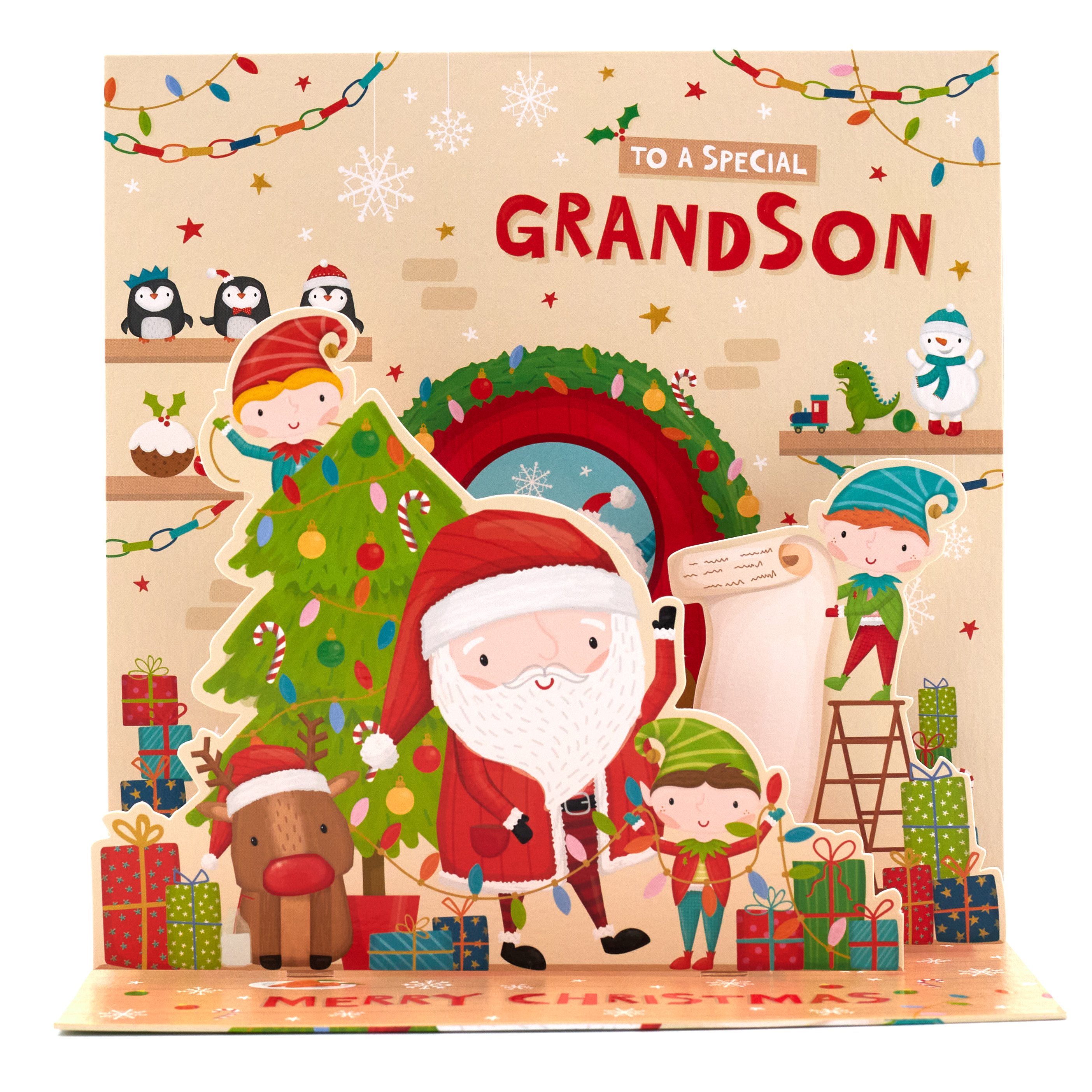 Exquisite Collection 3D Christmas Card - Special Grandson