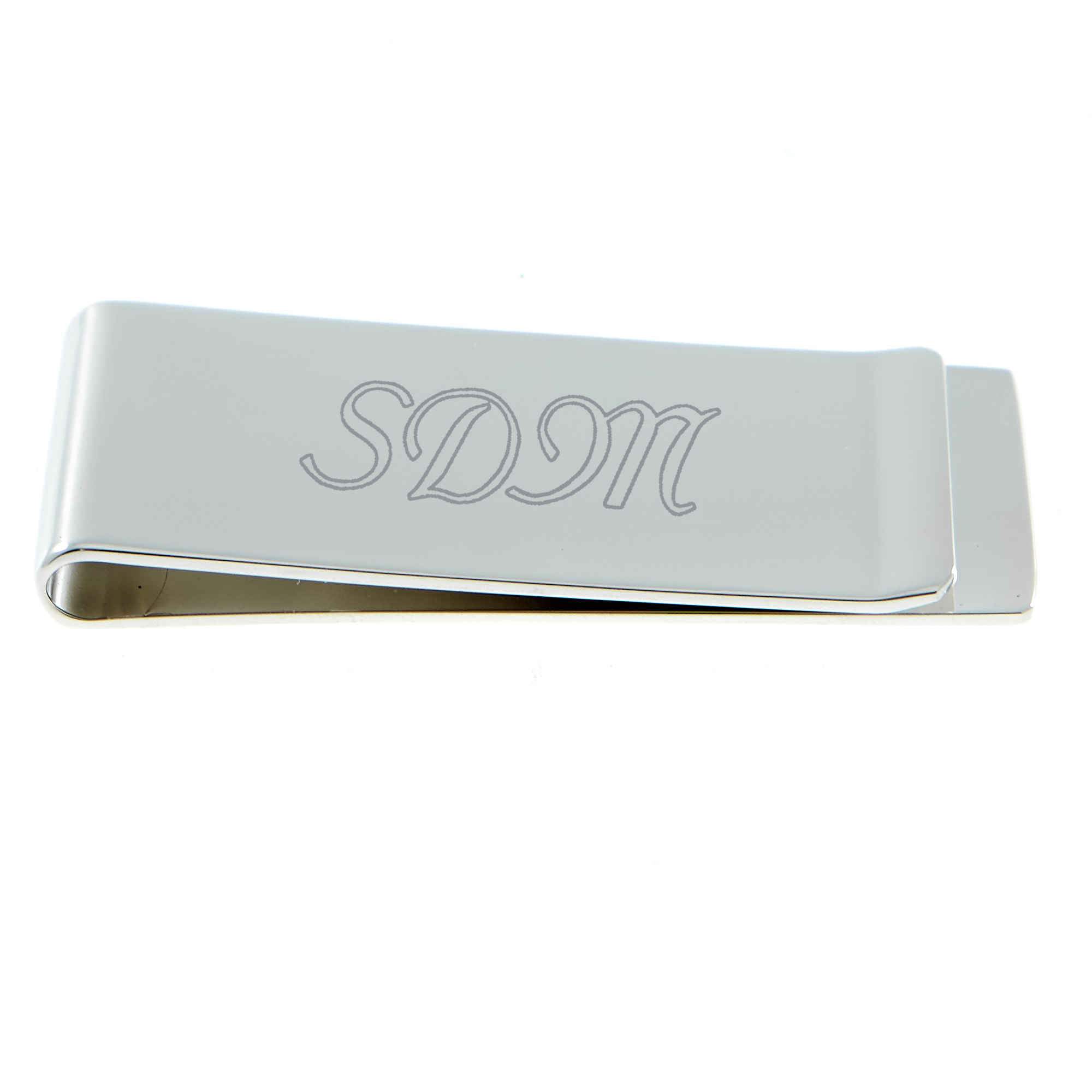 Personalised Engraved Silver Plated Money Clip