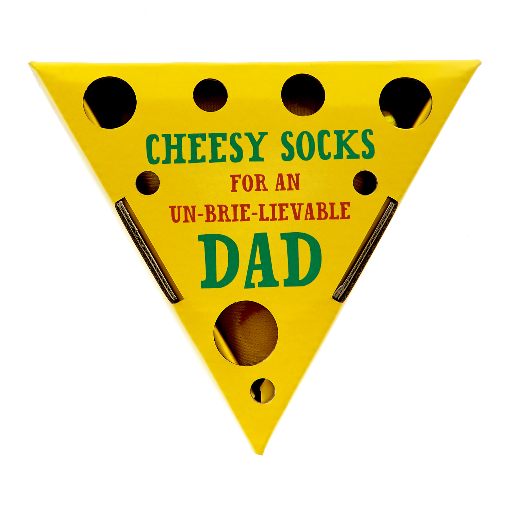 Cheesy Un-Brie-Lievable Dad Socks 