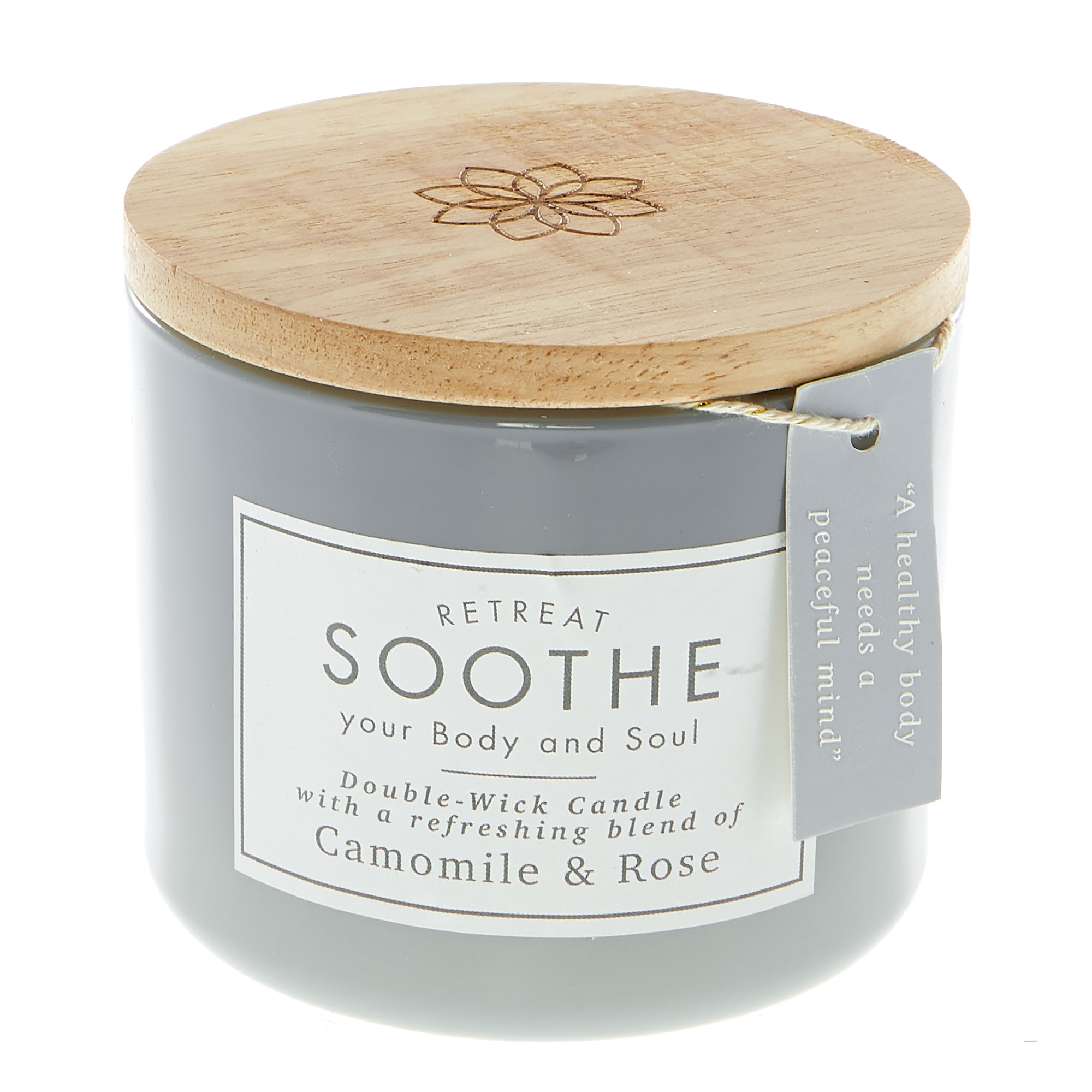 Camomile & Rose Double-Wick Scented Candle