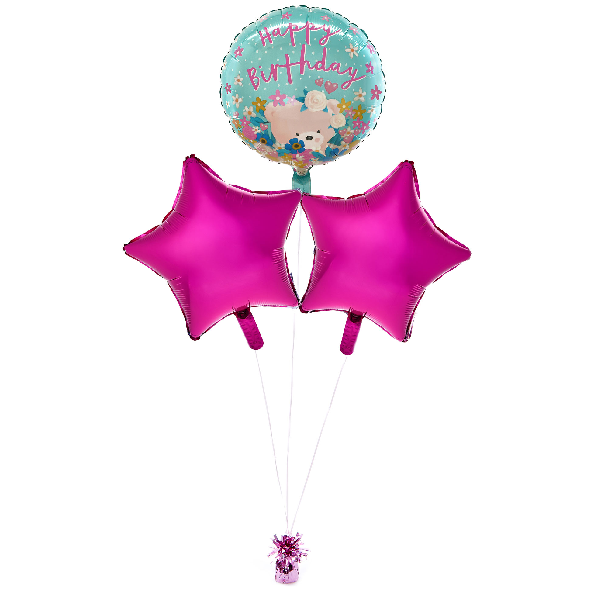 Hugs Happy Birthday Balloon Bouquet - DELIVERED INFLATED!