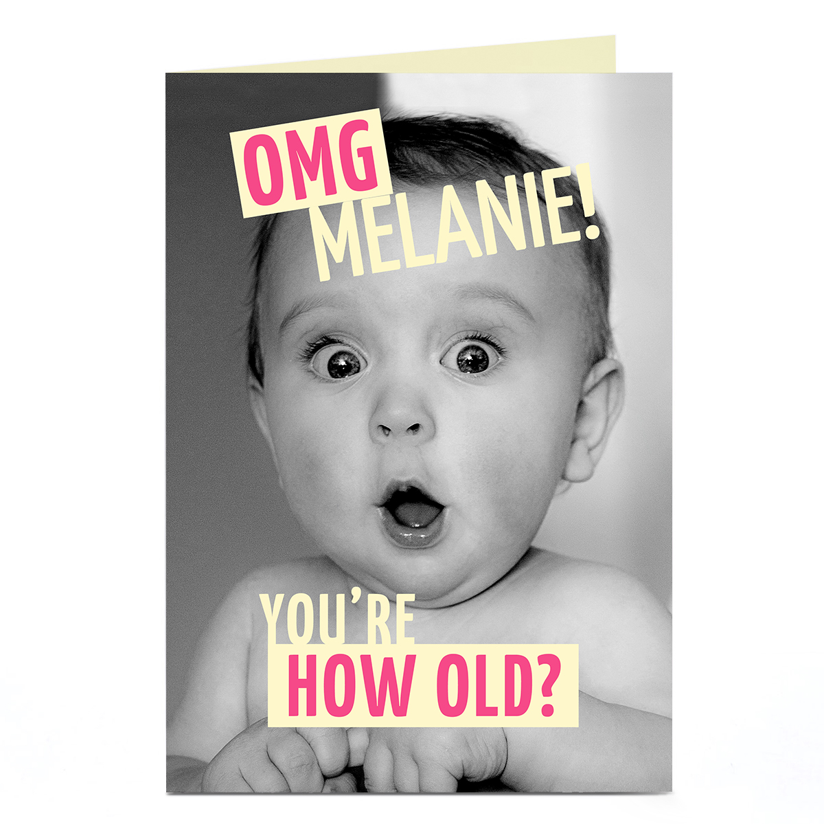 Personalised Birthday Card - OMG You're How Old?