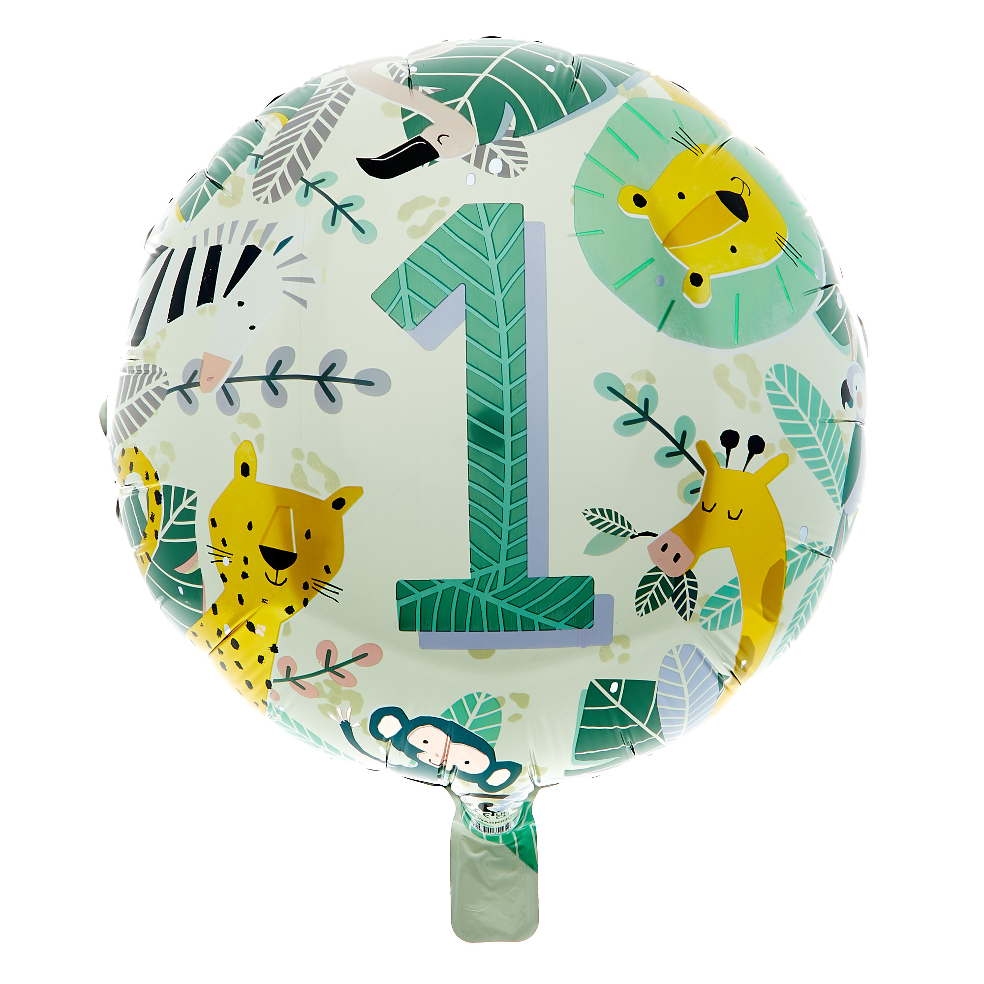 18-Inch 1st Birthday Jungle Foil Helium Balloon