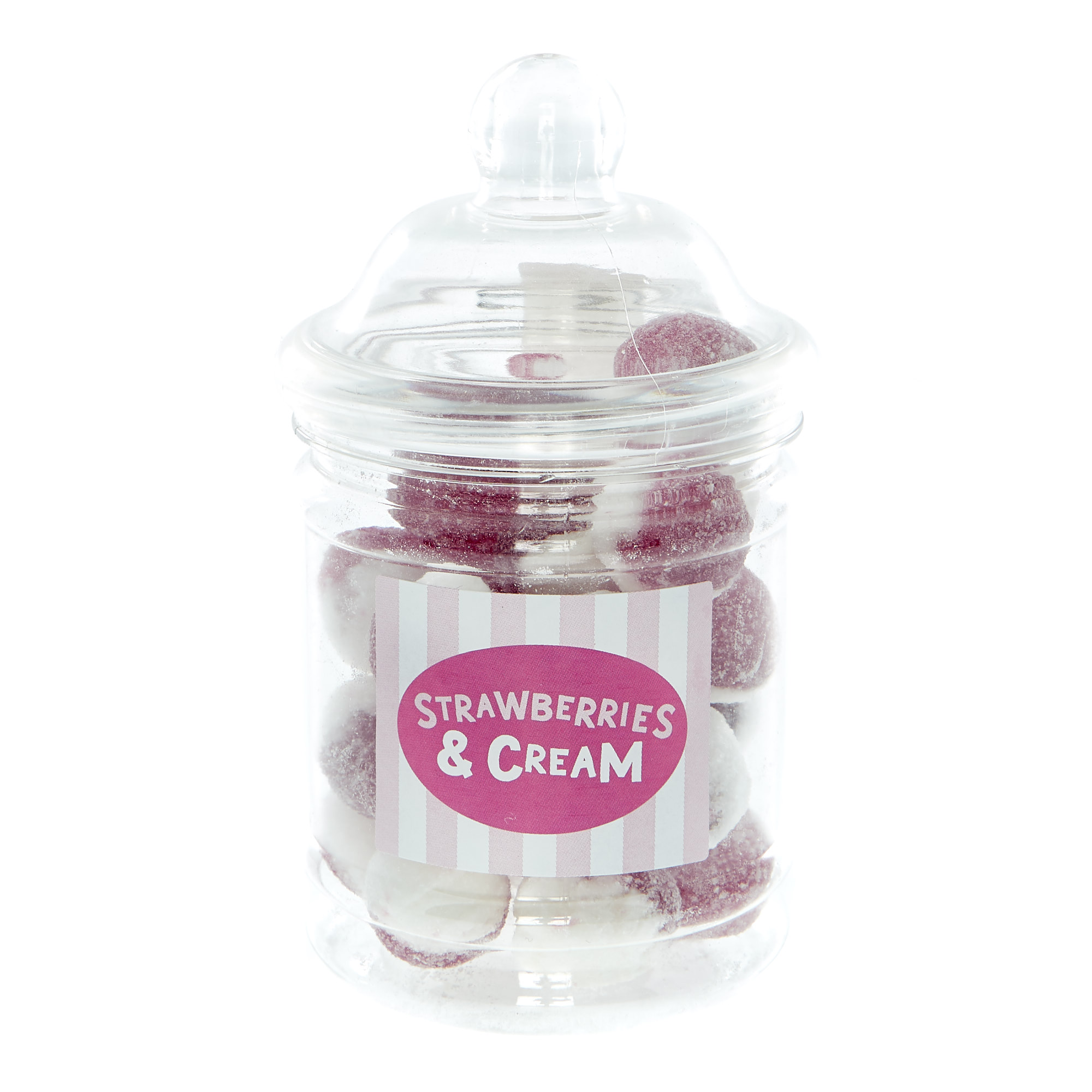Strawberries & Cream Boiled Sweets In A Jar