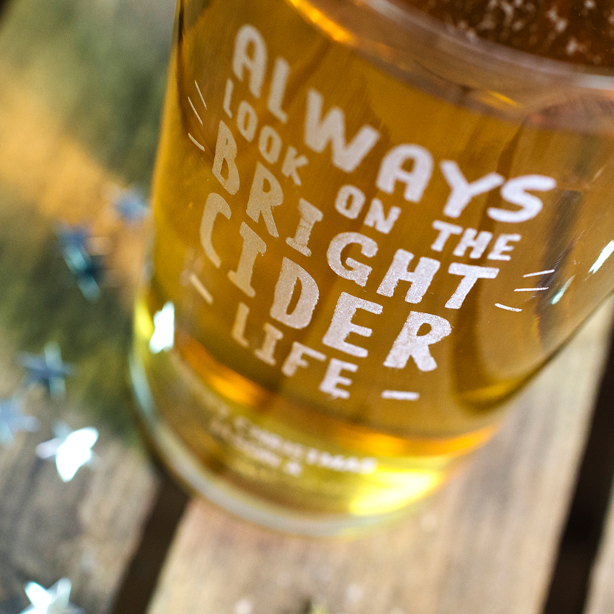 Personalised Pint Glass - Bright Cider Life