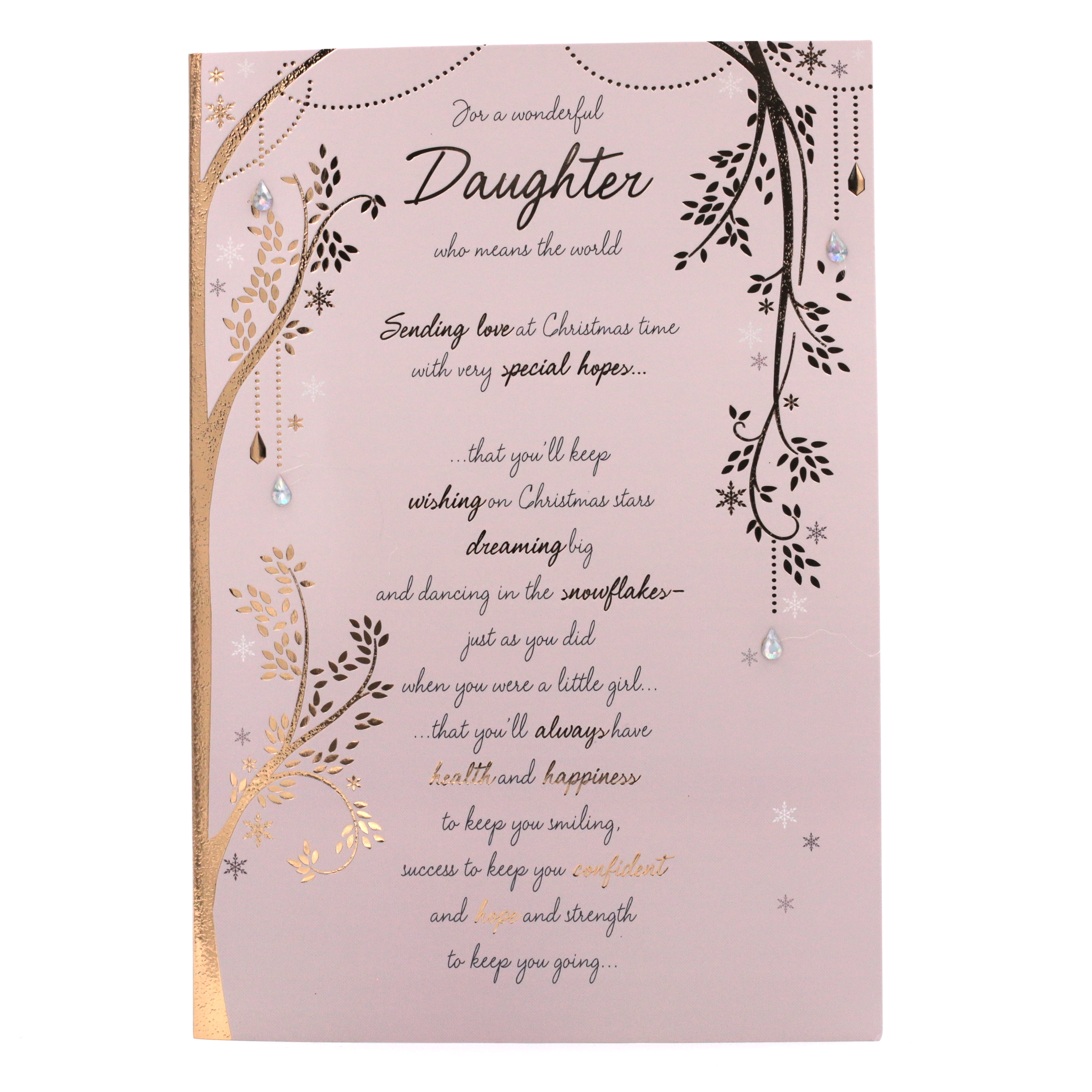 Christmas Card - Wonderful Daughter, Christmas Verse