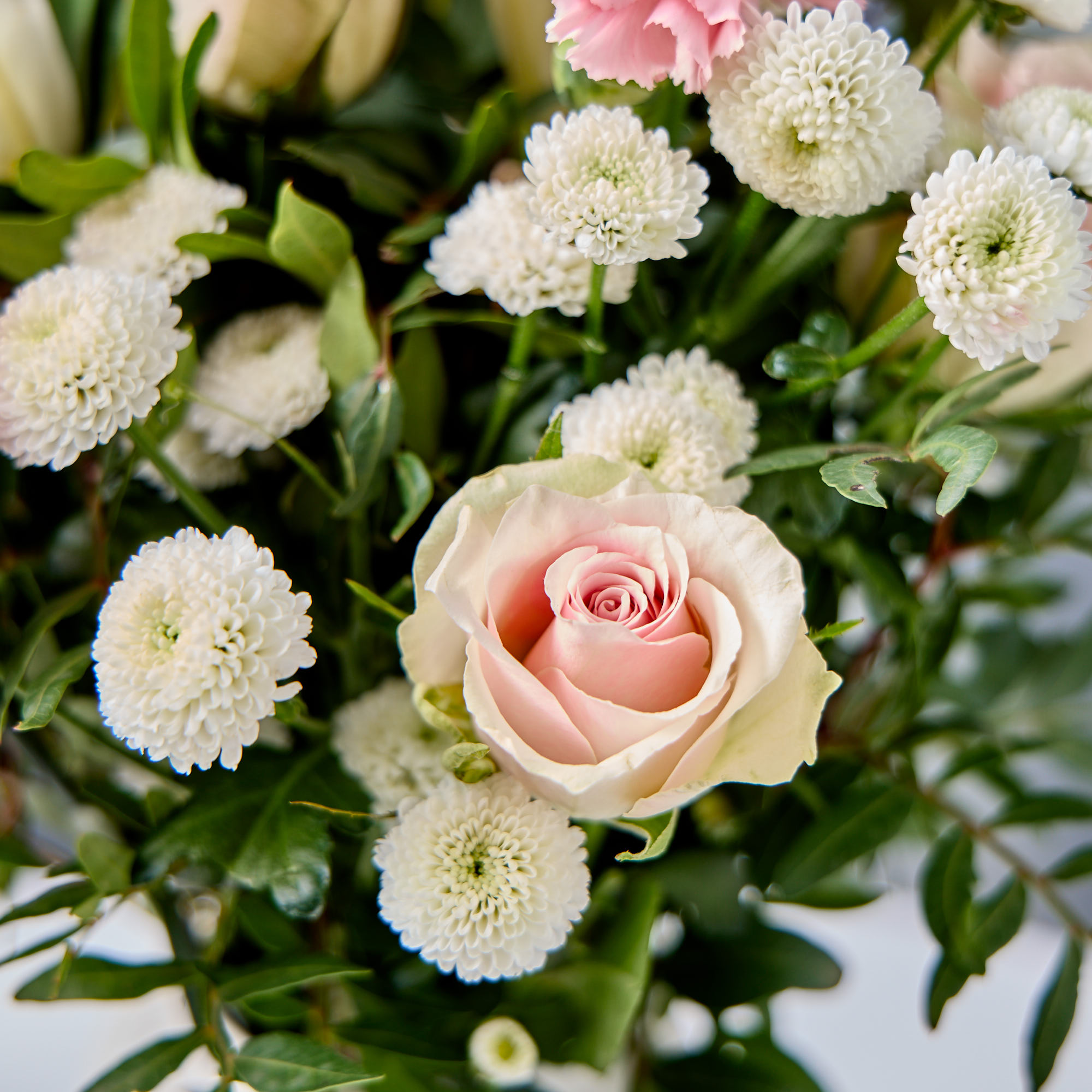 Blossoming Gifts Pink Purity Flower Bouquet - Free Delivery!