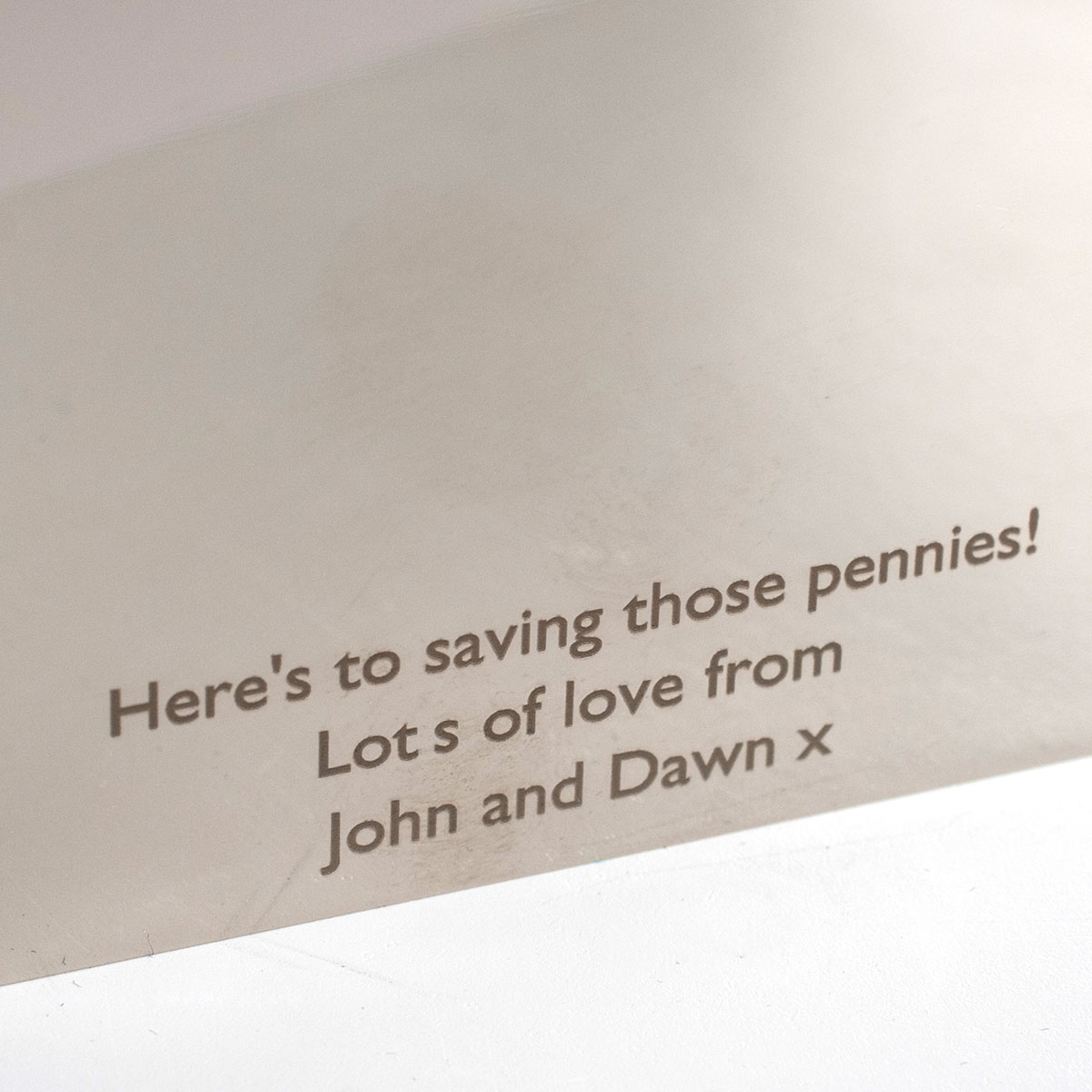 Personalised Engraved Silver Plated Money Box - Fairy Wishes