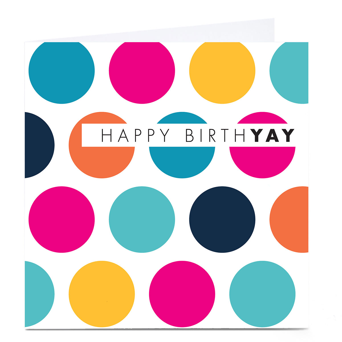 Personalised Hello Munki Birthday Card - Polka Dots