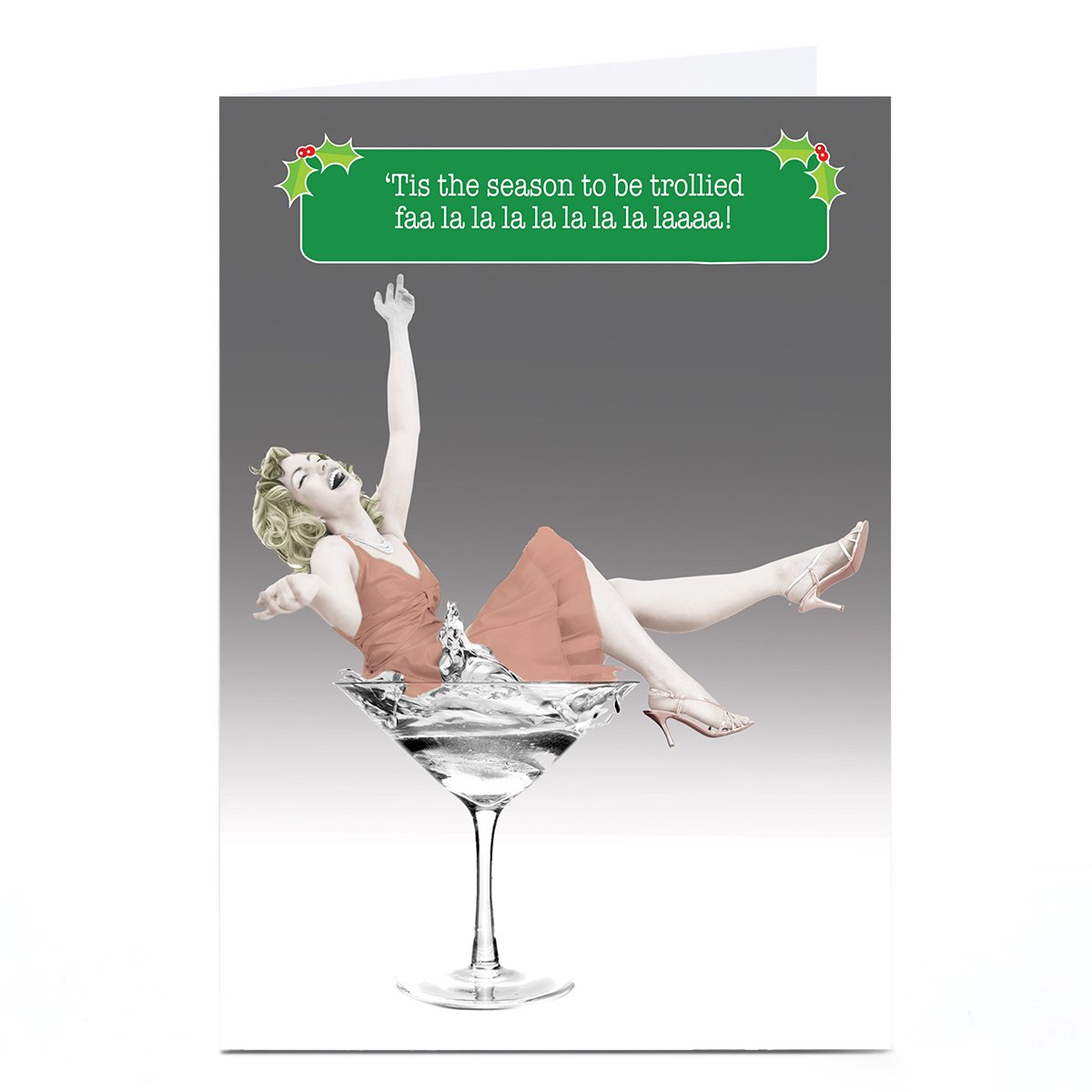 Personalised Quitting Hollywood Christmas Card - Trollied