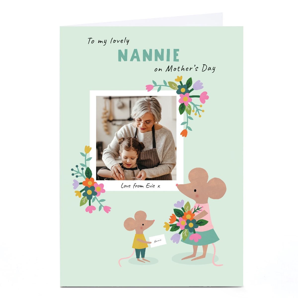 Photo Lemon & Sugar Mother's Day Card - Nannie Mouse
