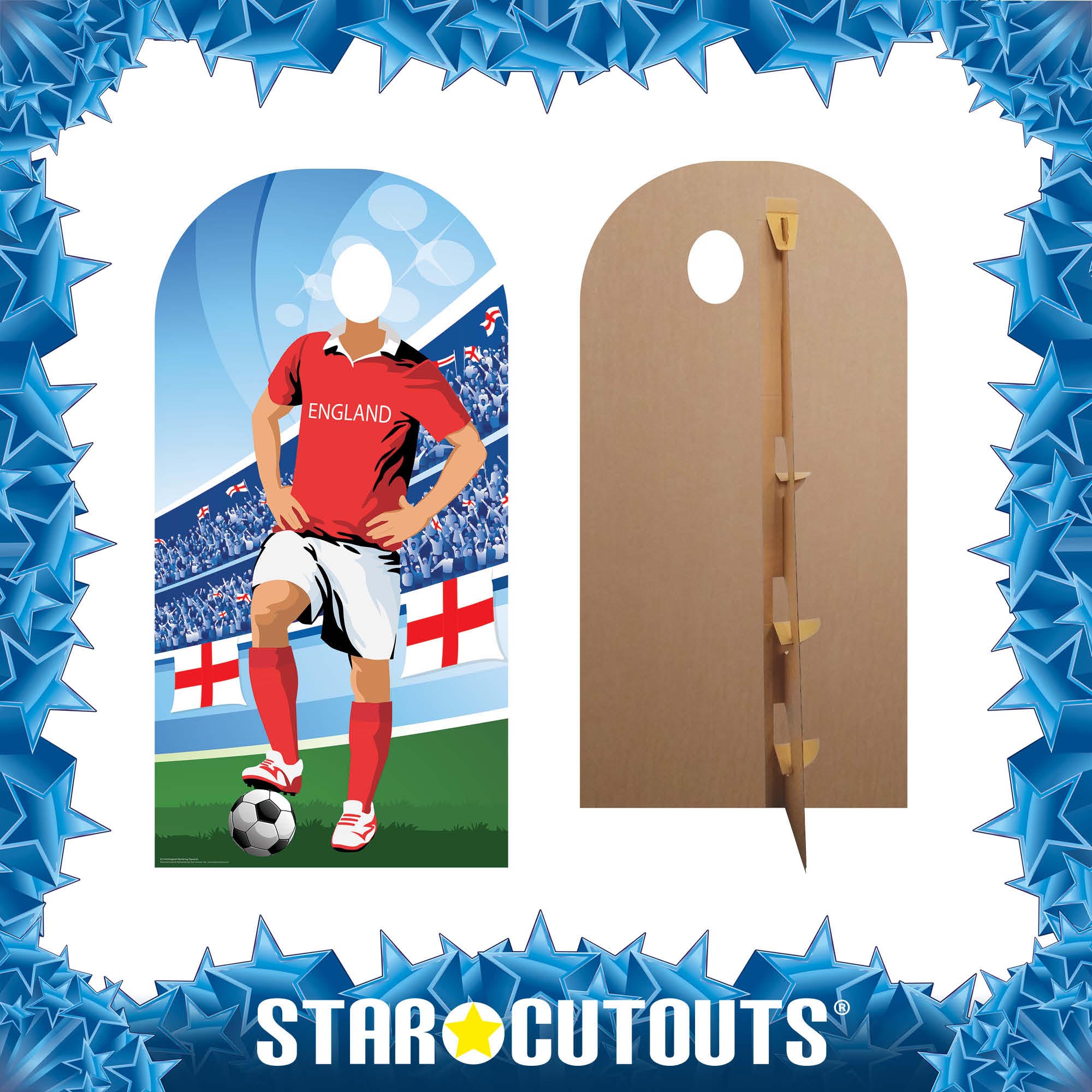 England World Cup Football Stand In Cardboard Cutout 