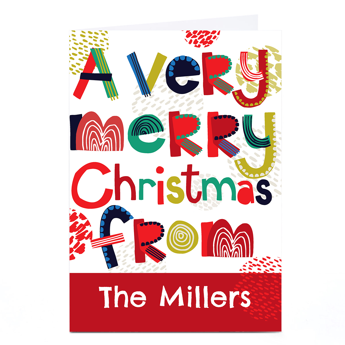 Personalised Bev Hopwood Christmas Card - A very Merry Christmas