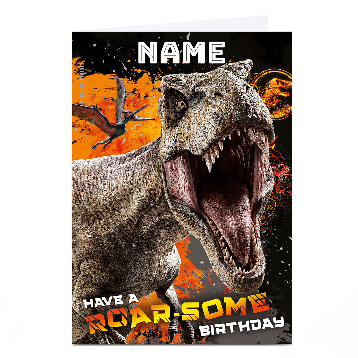 Personalised Birthday Card - Jurassic World with Name