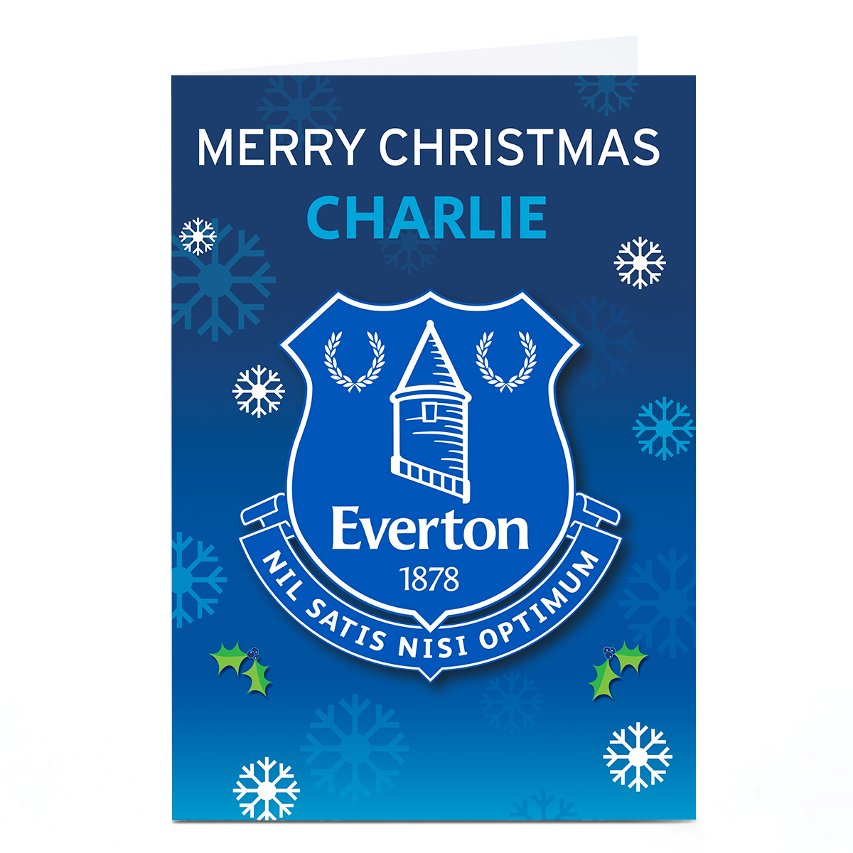 Personalised Everton FC Christmas Card