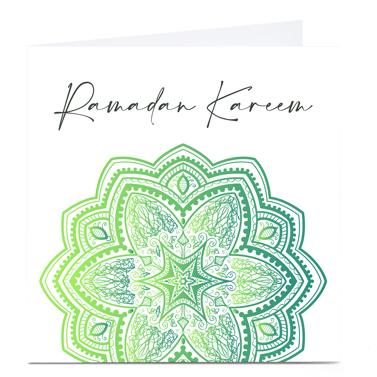 Personalised Roshah Designs Eid Card - Ramadan Kareem Green