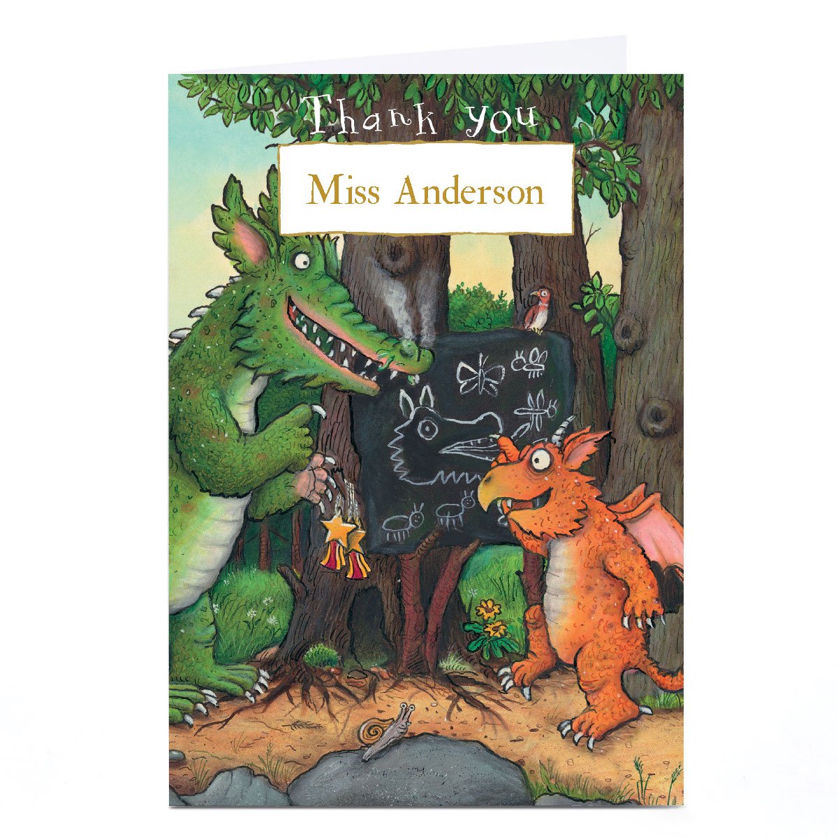 Personalised Zog Card - Thank You Teacher