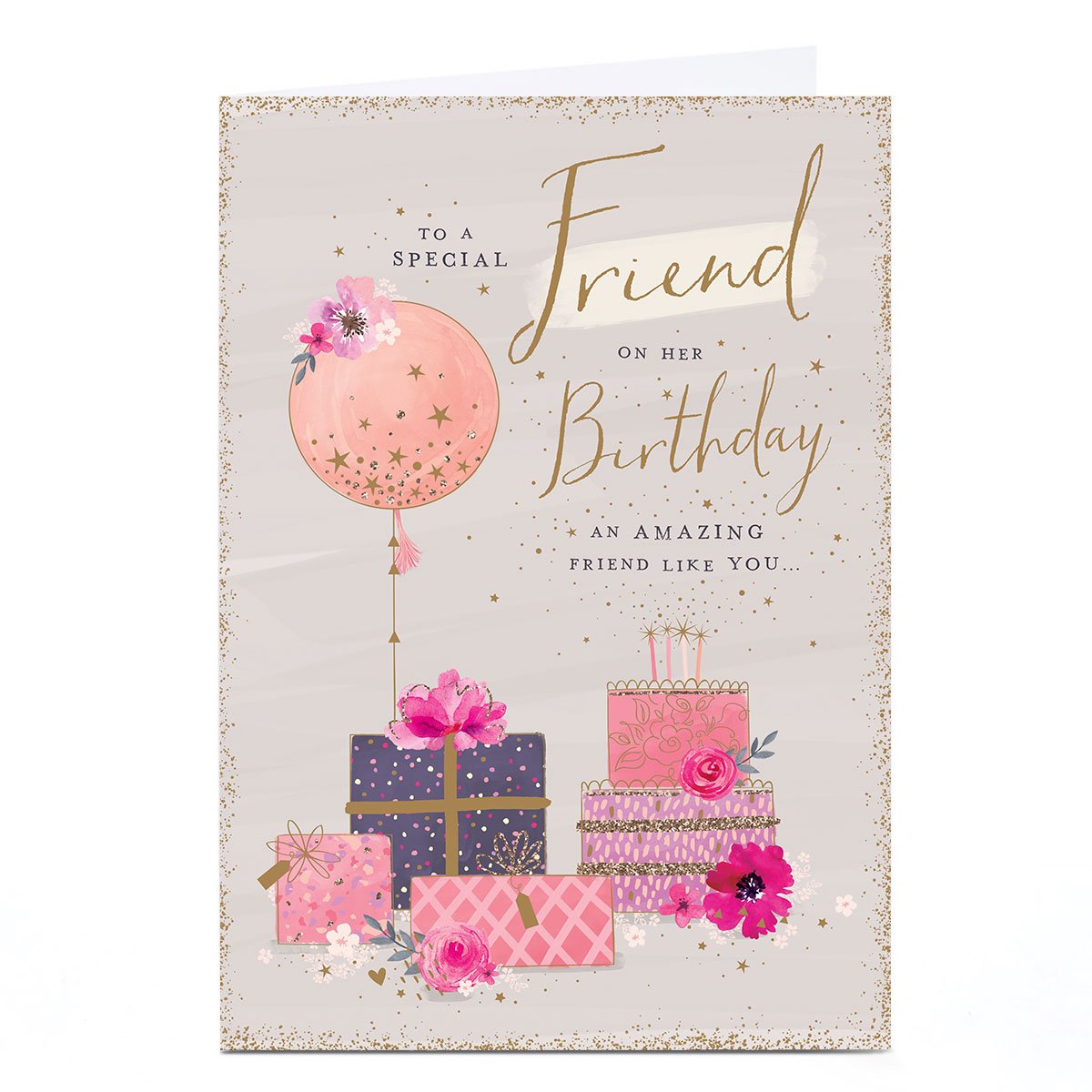 Personalised Birthday Card - To A Special Friend On Her Birthday