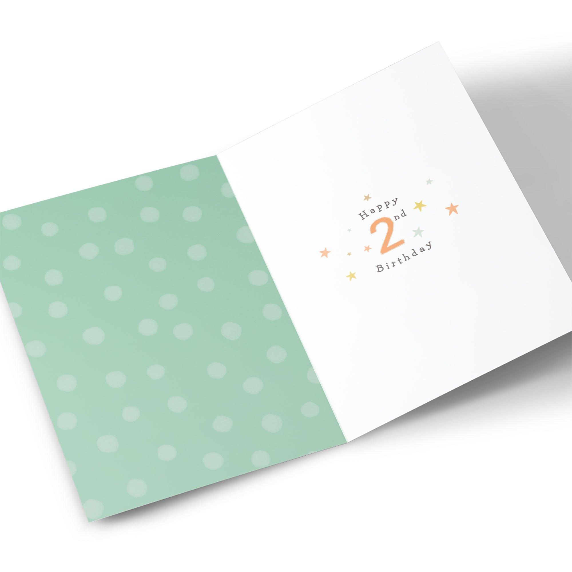 2nd Birthday Card - Giraffe With Bunting