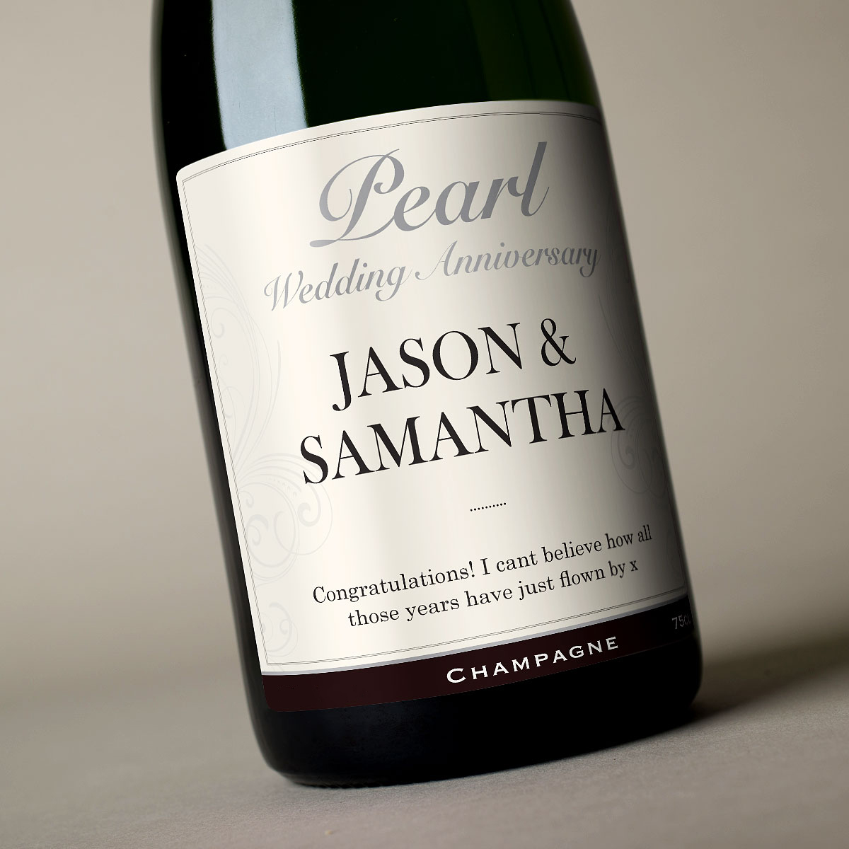 Luxury Personalised Champagne - Pearl Anniversary