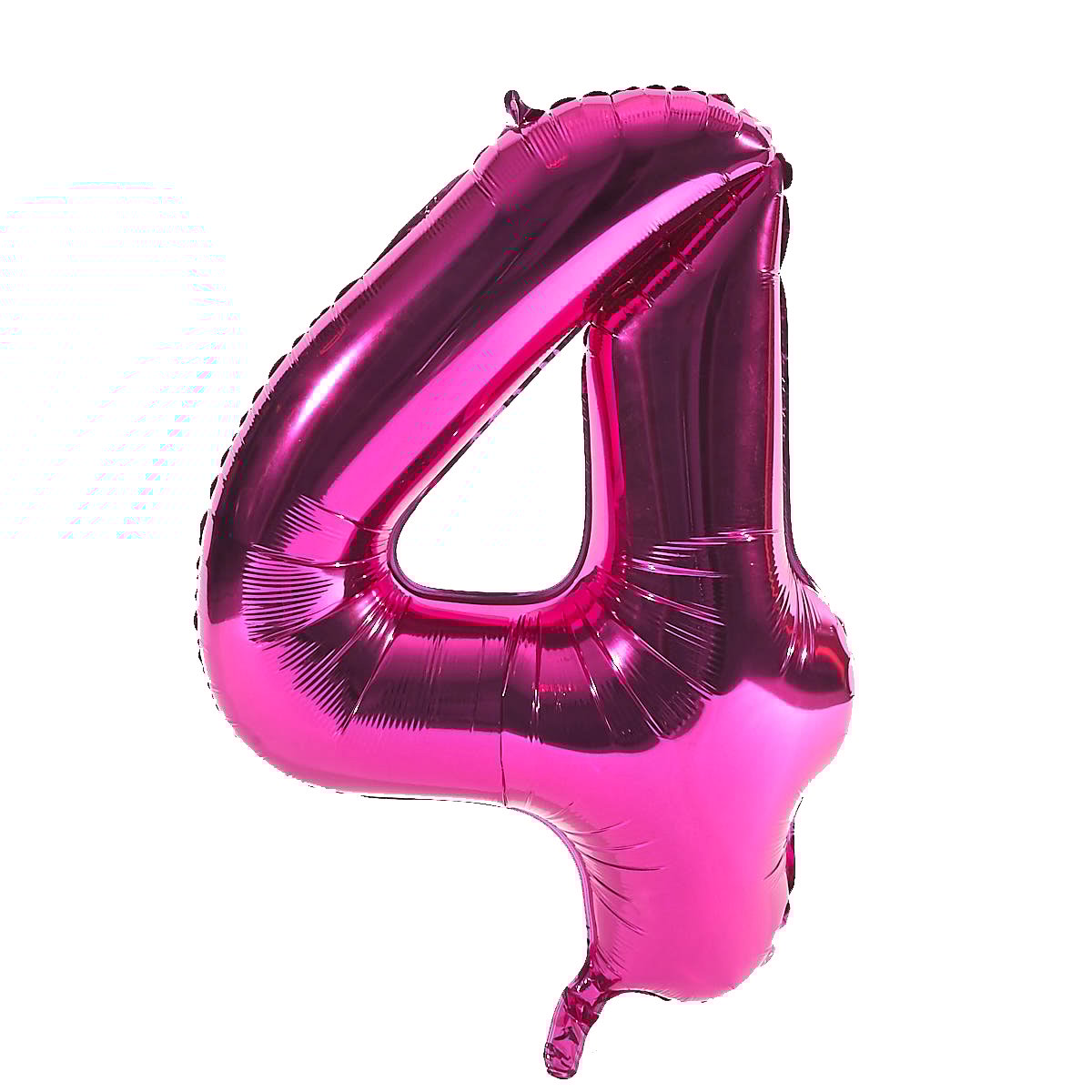 Age 40 Giant Foil helium Numeral Balloons - Pink (deflated)