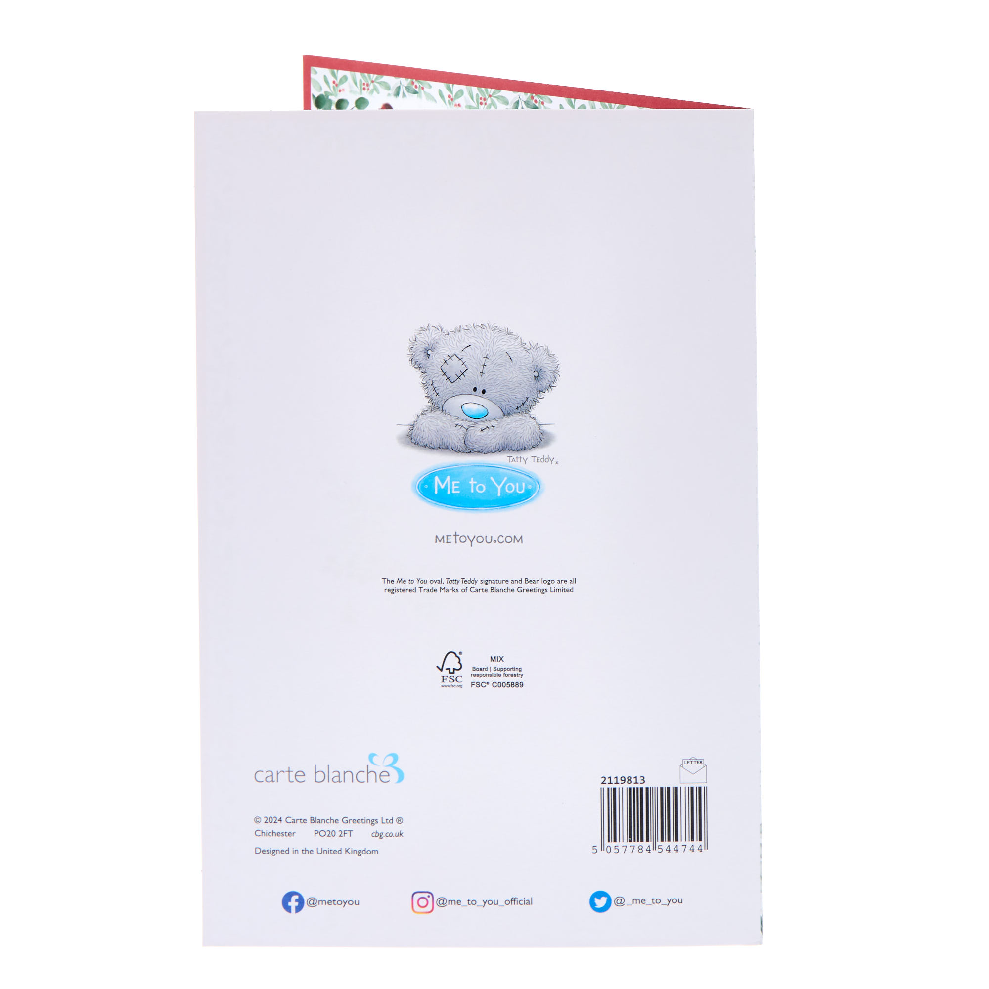 Buy Me To You Tatty Teddy Brother & Sister In Law Christmas Card for