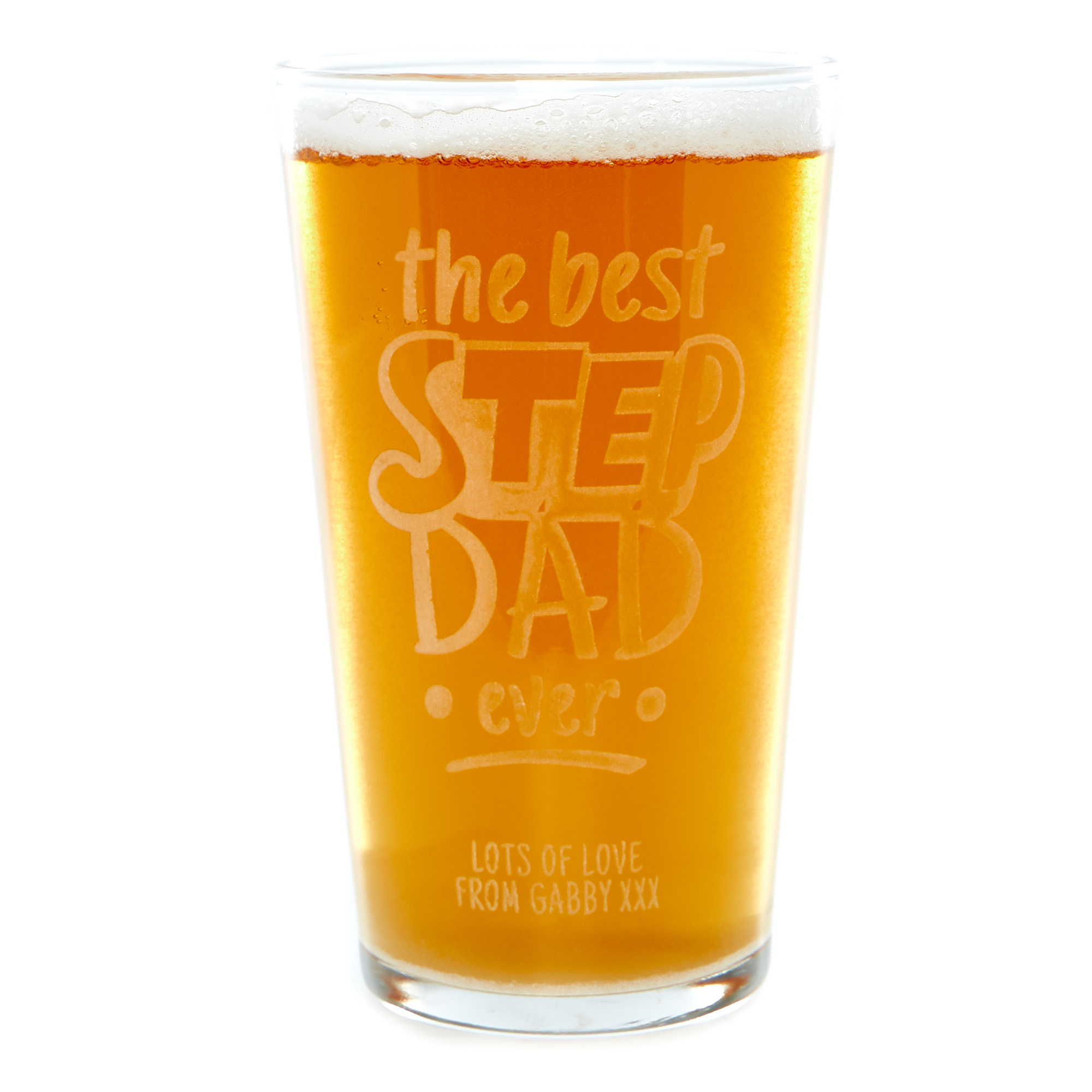 Personalised Pint Glass - The Best Stepdad