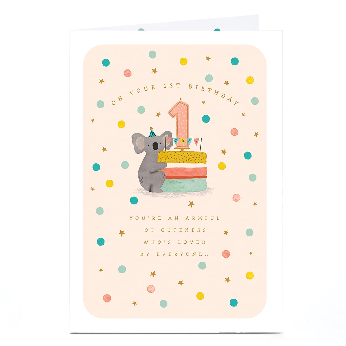 1st Birthday Card - Armful of Cuteness