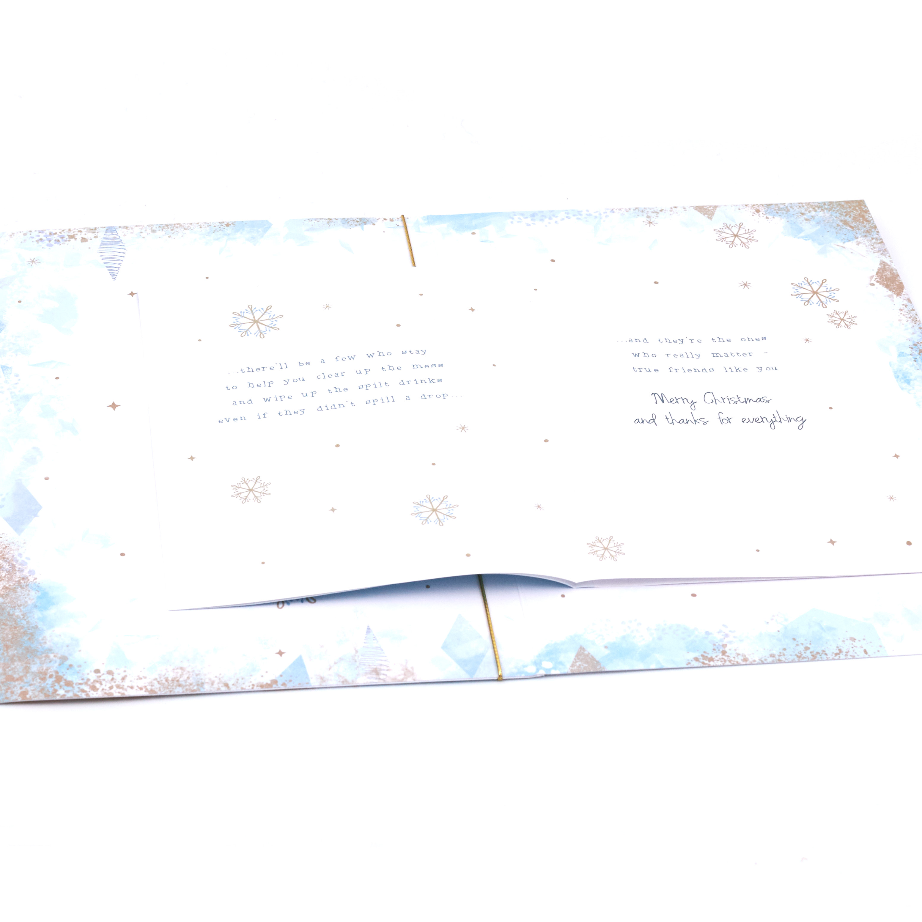Christmas Card - True Friends, Snowflakes And Classic Verse