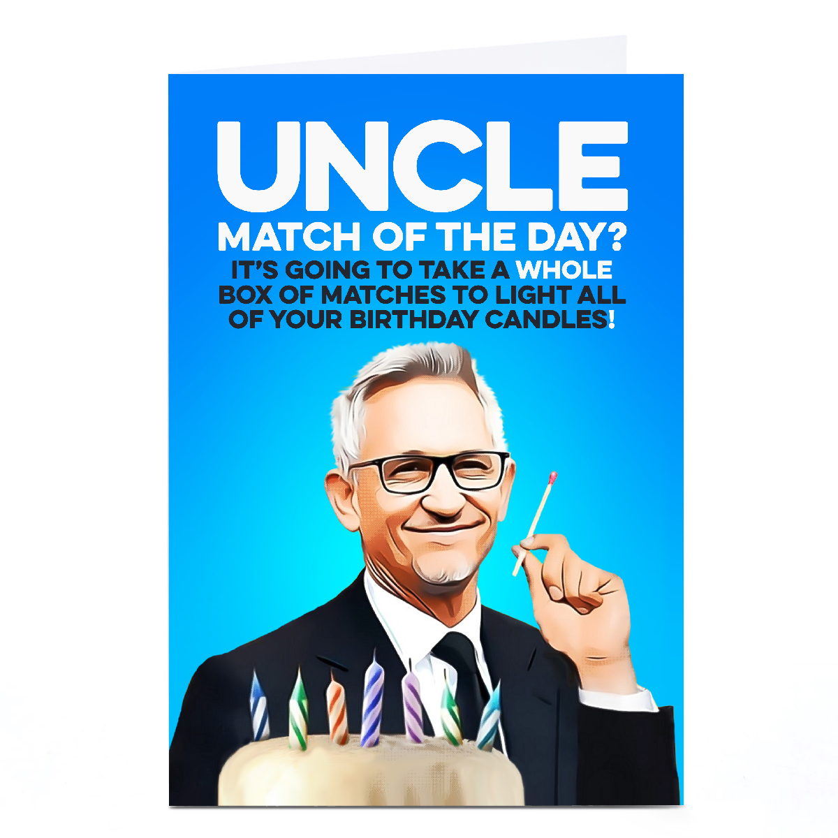 Personalised PG Quips Birthday Card - Match of The Day, Uncle