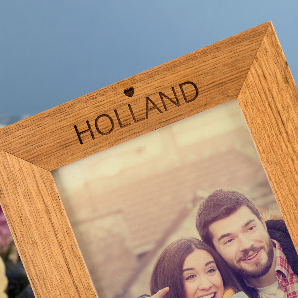 Engraved Wooden Photo Frame - Our Memories