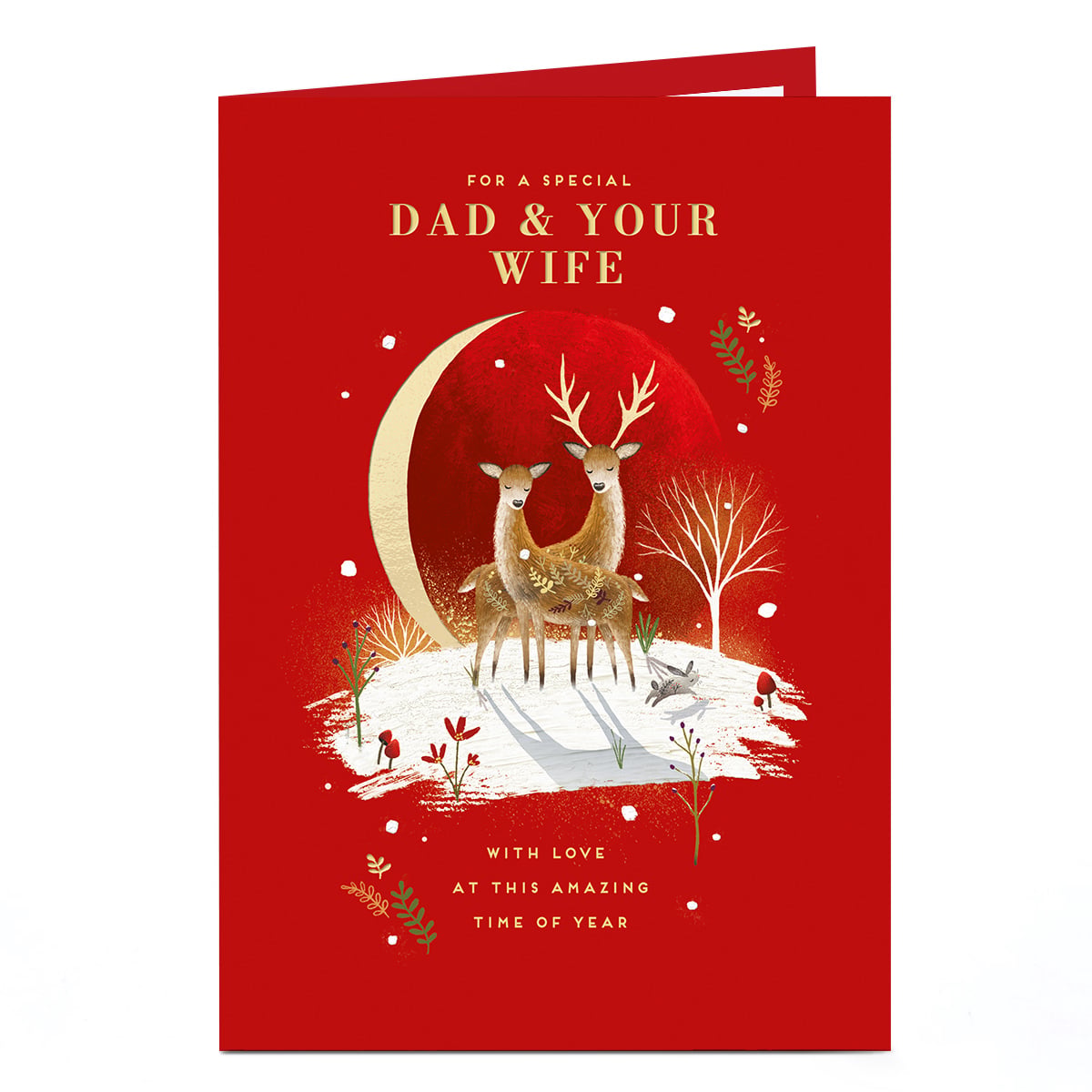 Christmas Card - Stag and Doe, Dad & Wife