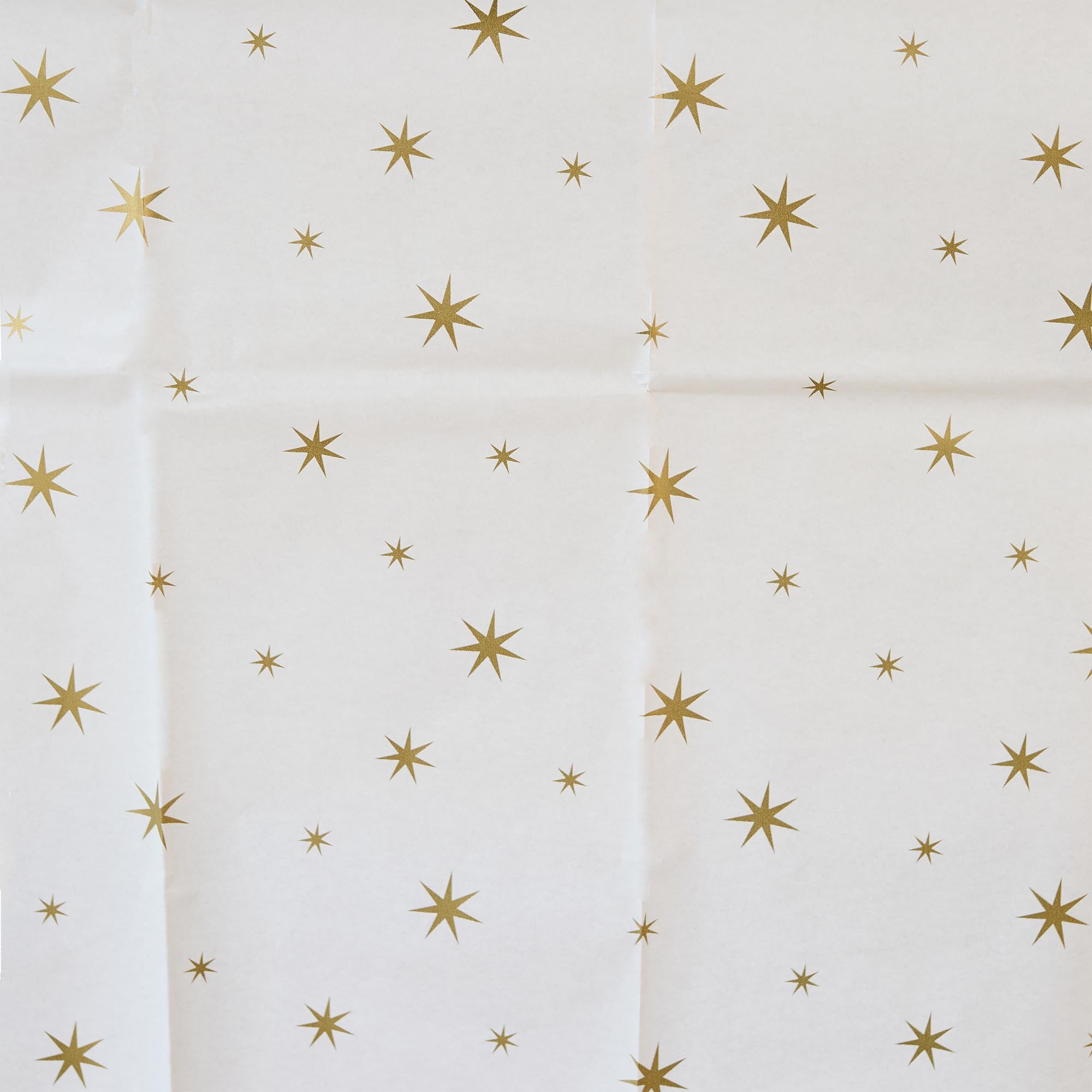Gold Star Paper Tablecloth