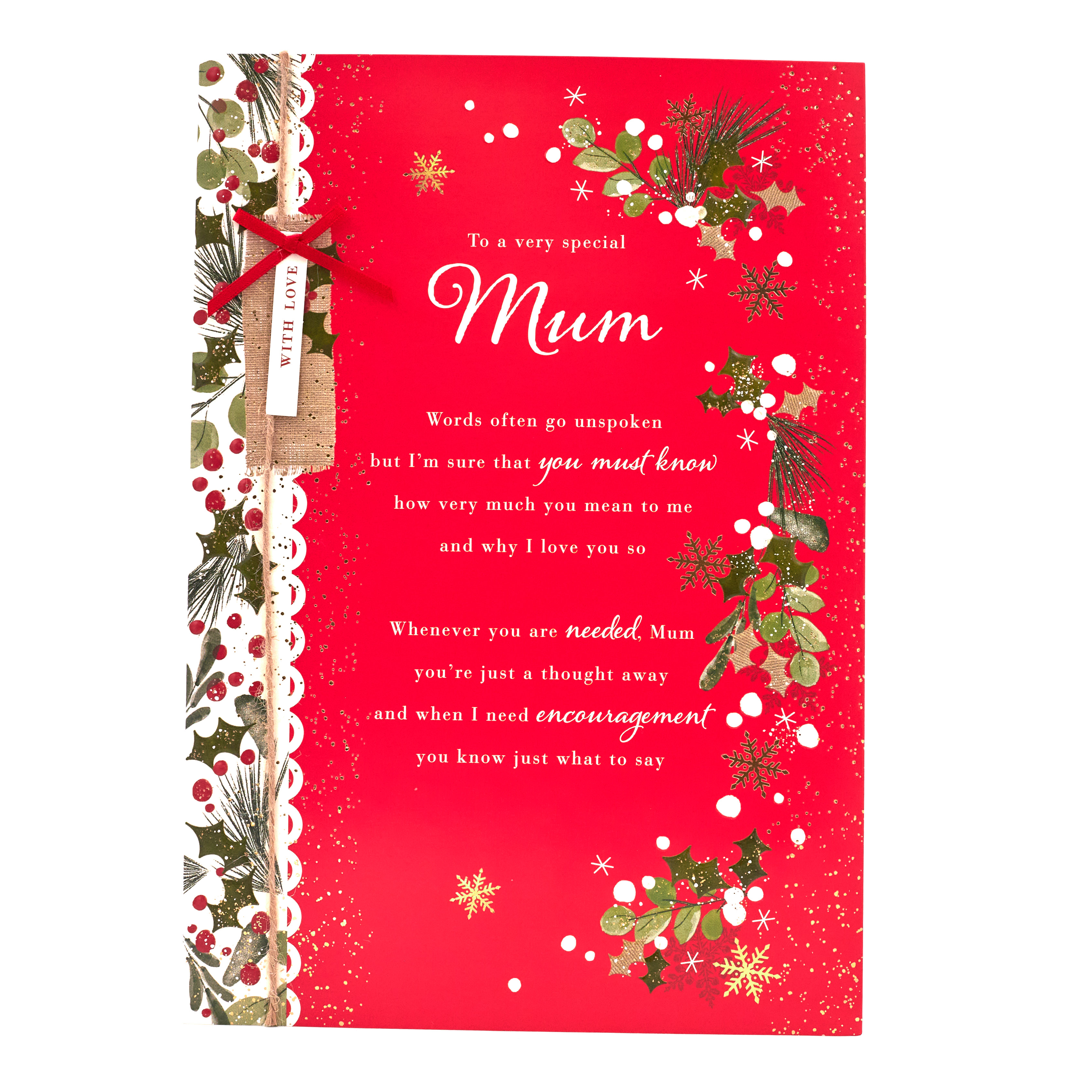 Christmas Card - Mum, Traditional Christmas Verse